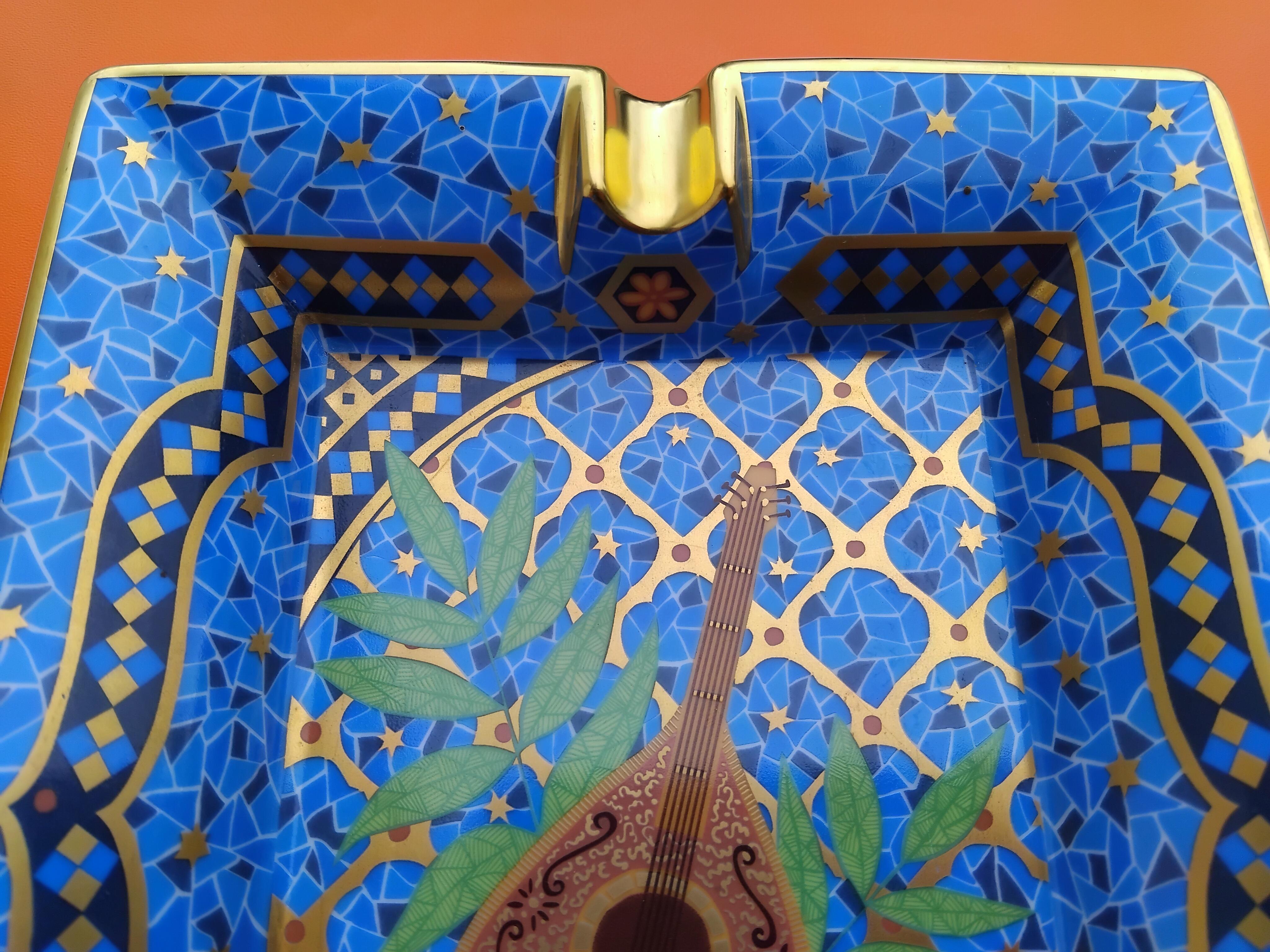 Blue Hermès Lute Oud Cigar Ashtrayb Change Tray Porcelain Gold عود