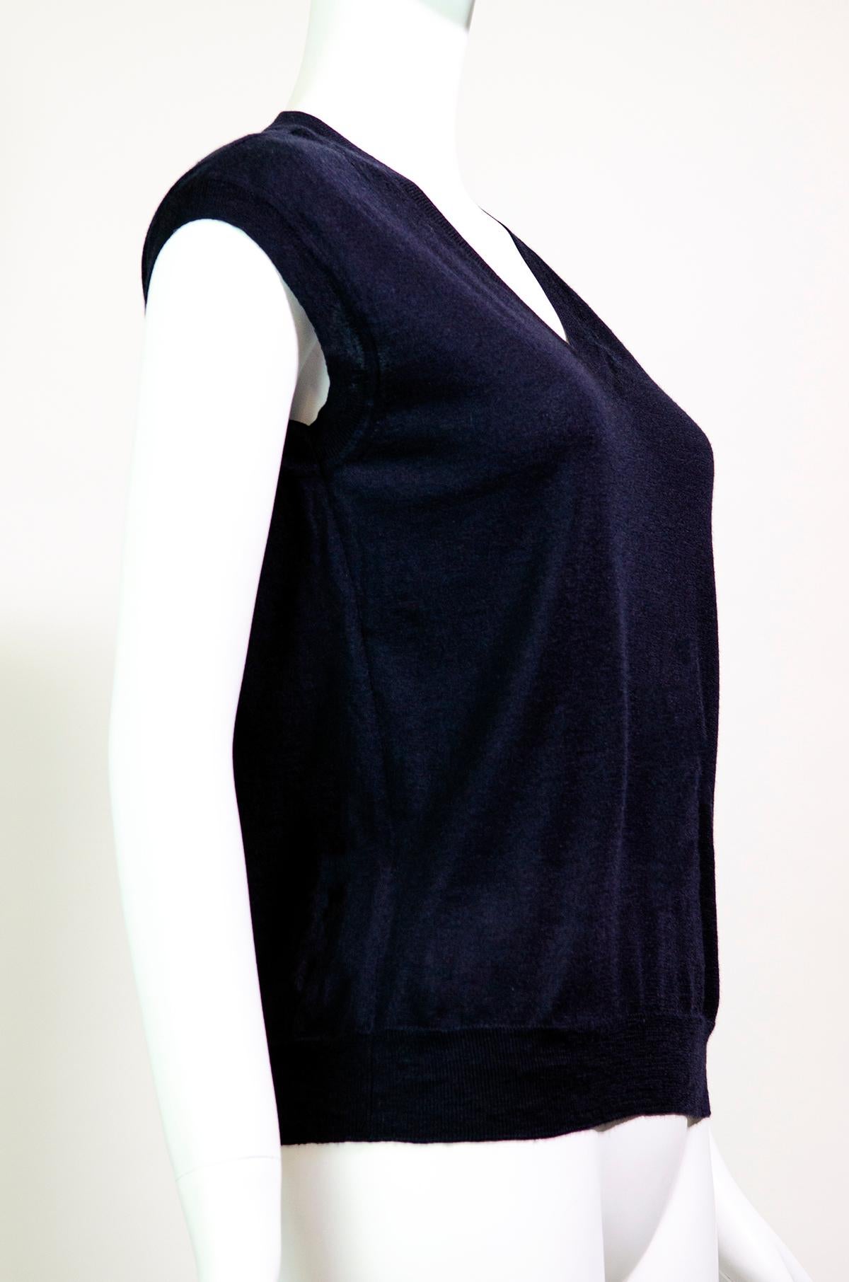 Women's Hermès Luxurious Navy Blue Cashmere /  Silk Knit