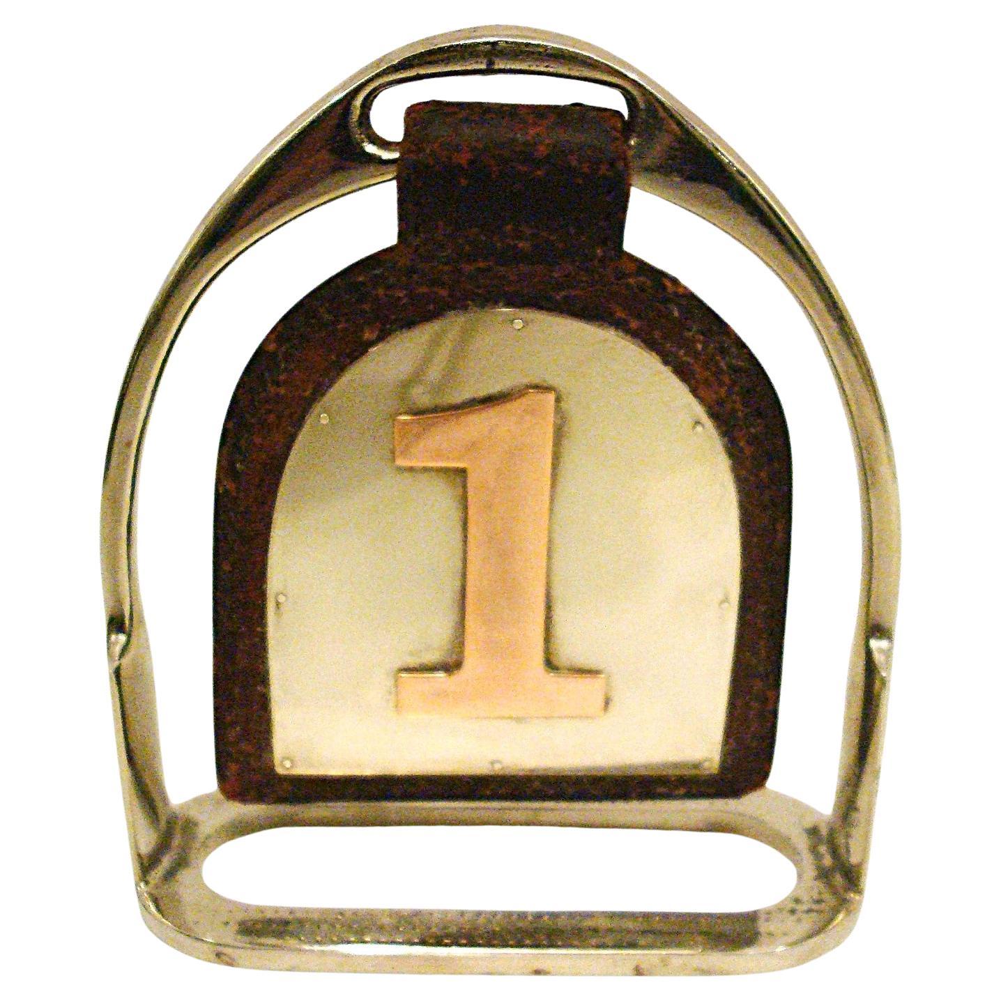 Hermes Luxury Vintage Stirrup  Polo / Equestrian Trophy, France, 1940s