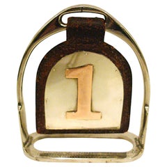 Hermes Luxury Vintage Steigbügel  Polo-/Reitertrophäe, Frankreich, 1940er-Jahre