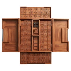 Hermes Macao Mahjong Board Game Fauve and Natural Mahogany