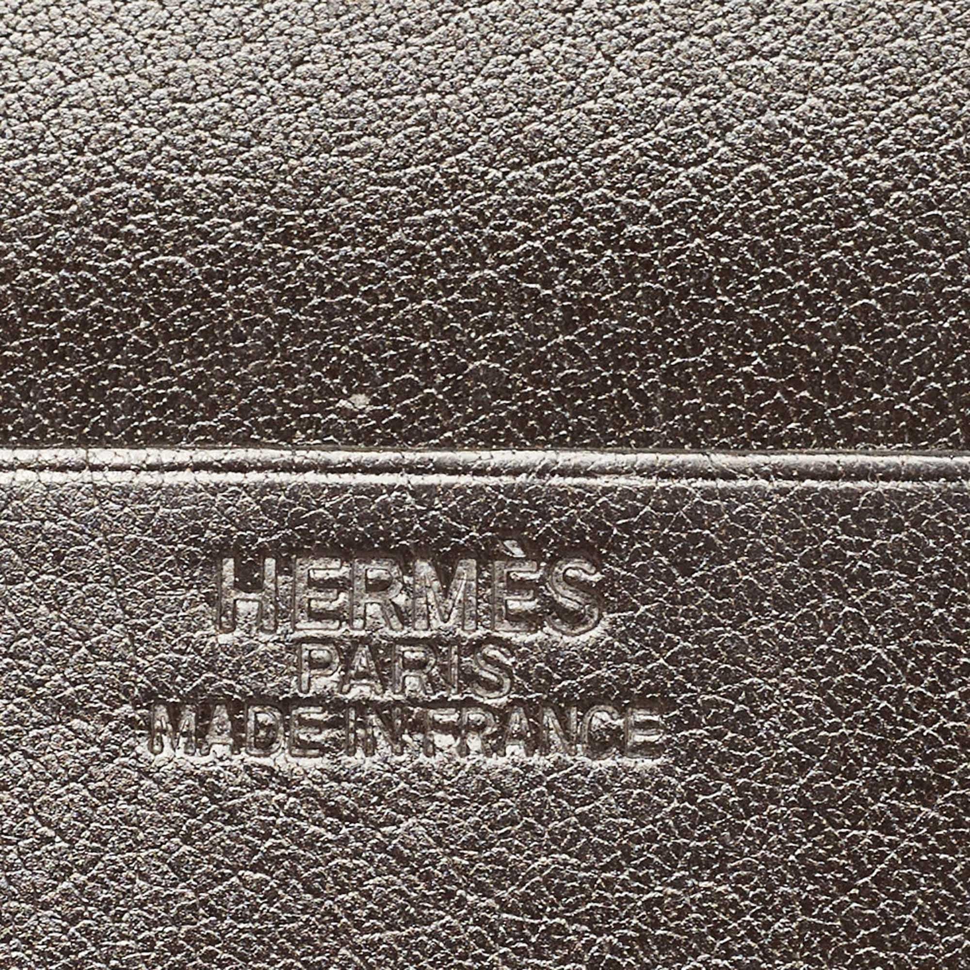 Hermes Macassar Evergrain Leather Vintage Bifold Wallet 4