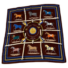 Used Hermes Magnificent "Limited Edition" "Couvertures et Tenues Silk Jacquard Scarf