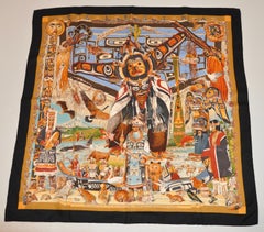 Hermes Magnificently Detailed "Limited Edition" "Tsitsika" Silk Jacquard Scarf