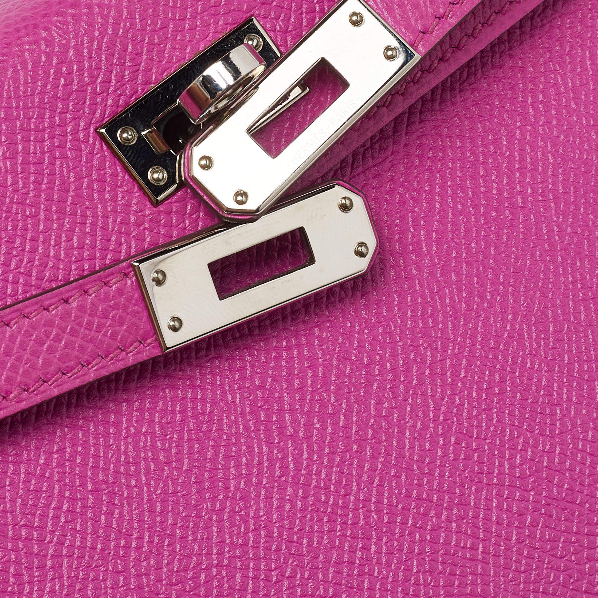 Women's Hermès Magnolia Epsom Leather Palladium Finish Mini Kelly II Sellier 20 Bag