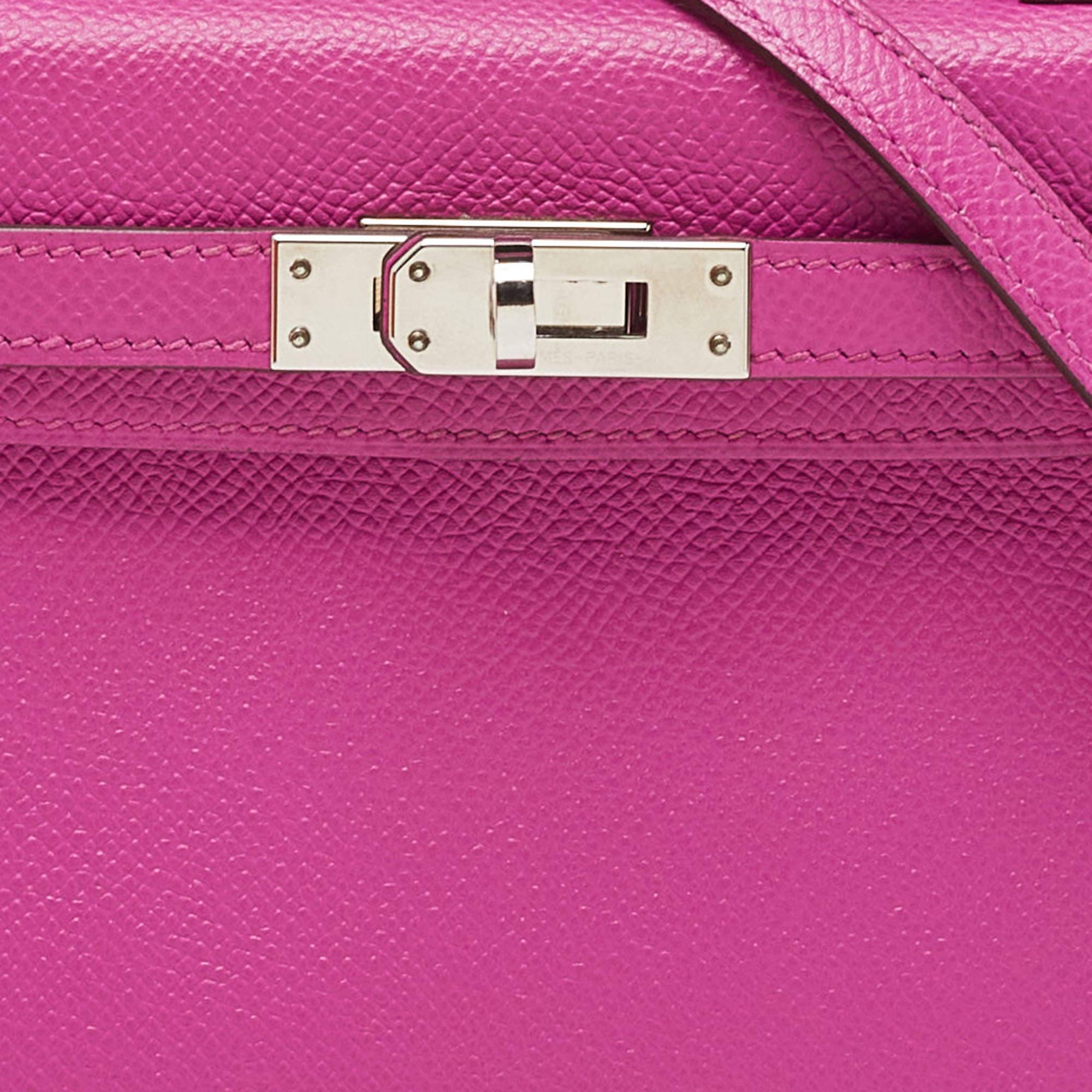 Hermès Magnolia Epsom Leather Palladium Finish Mini Kelly II Sellier 20 Bag 1