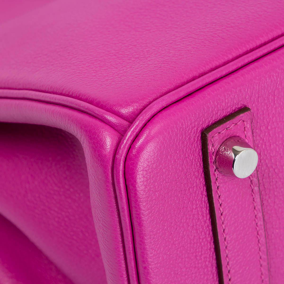 HERMES Magnolia pink Novillo leather BIRKIN 30 Bag Palladium 6