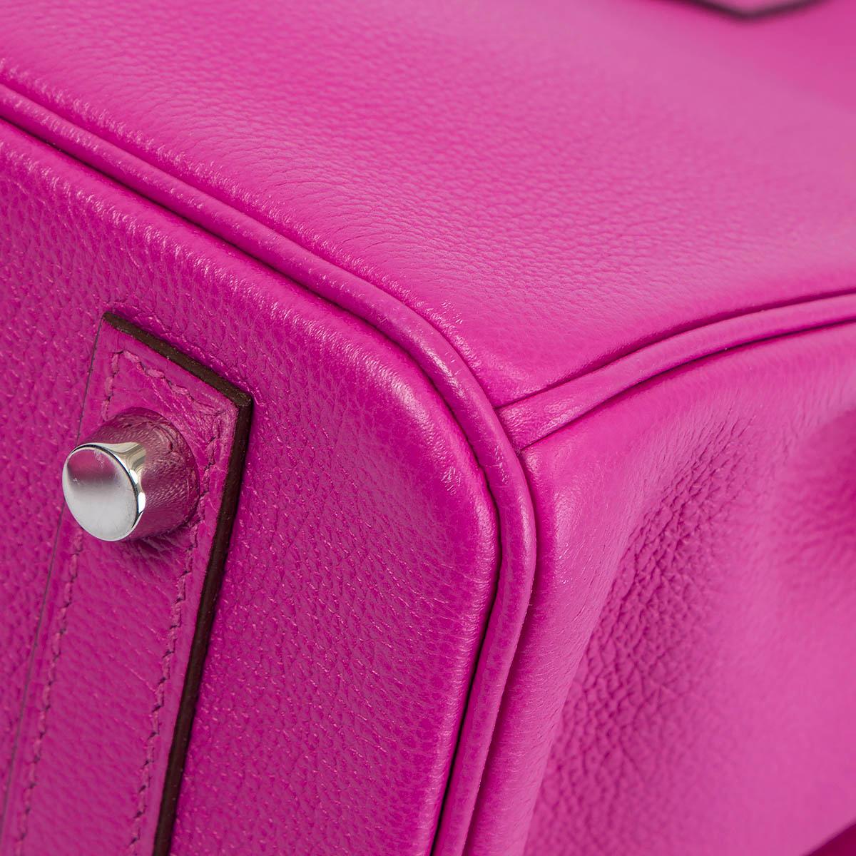 HERMES Magnolia pink Novillo leather BIRKIN 30 Bag Palladium 7