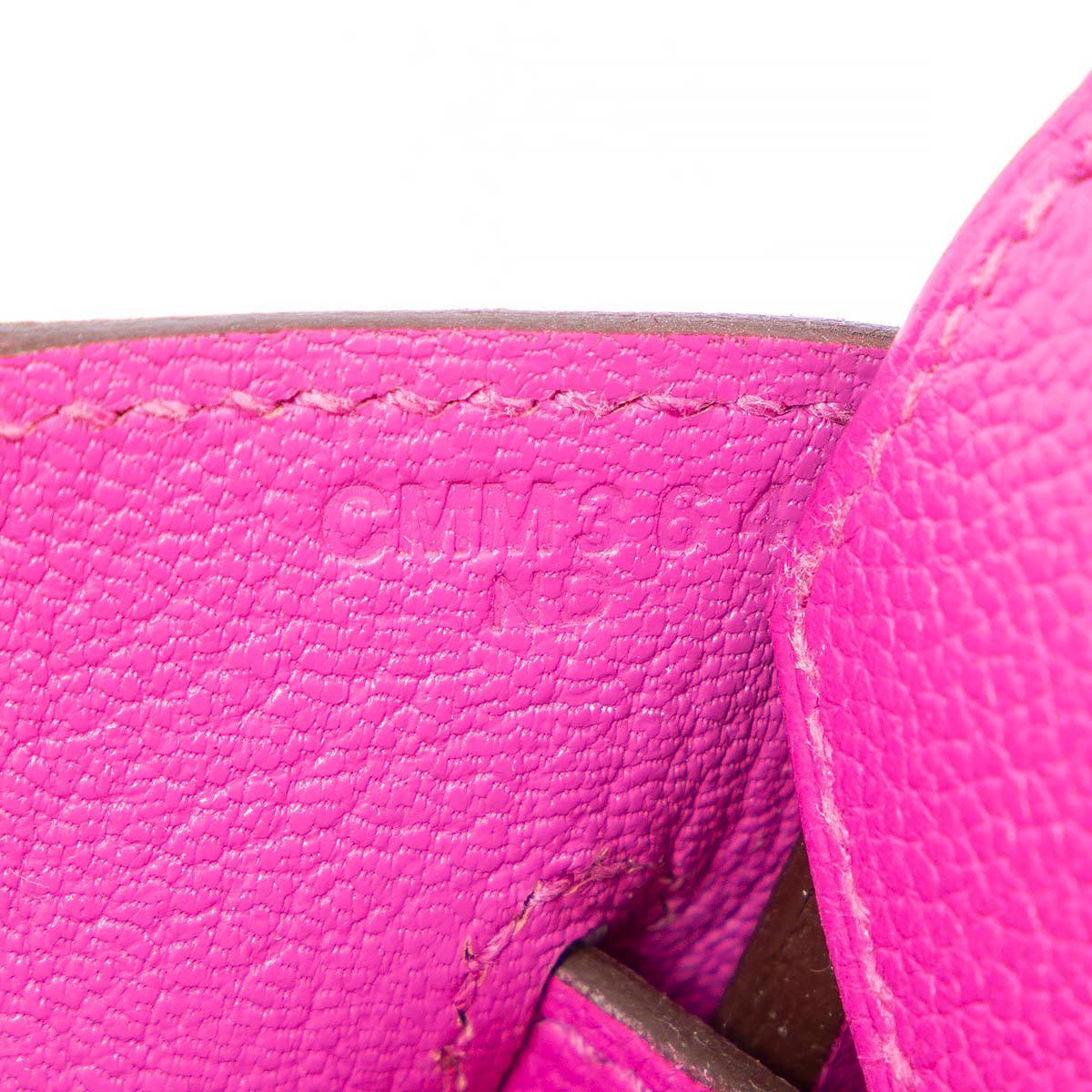 HERMES Magnolia pink Novillo leather BIRKIN 30 Bag Palladium 4