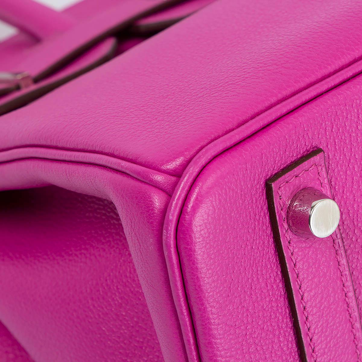HERMES Magnolia pink Novillo leather BIRKIN 30 Bag Palladium 5
