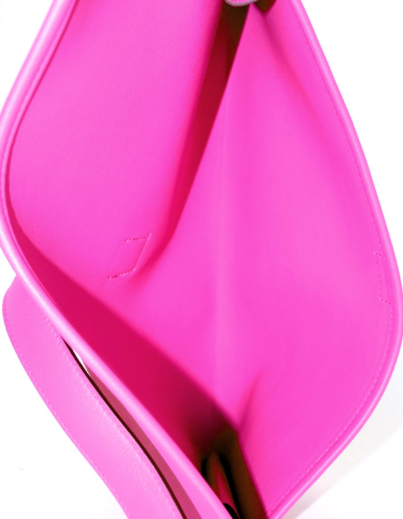 Hermes Magnolia Pink Swift Leather Jige Elan 29 Clutch Bag For Sale 1