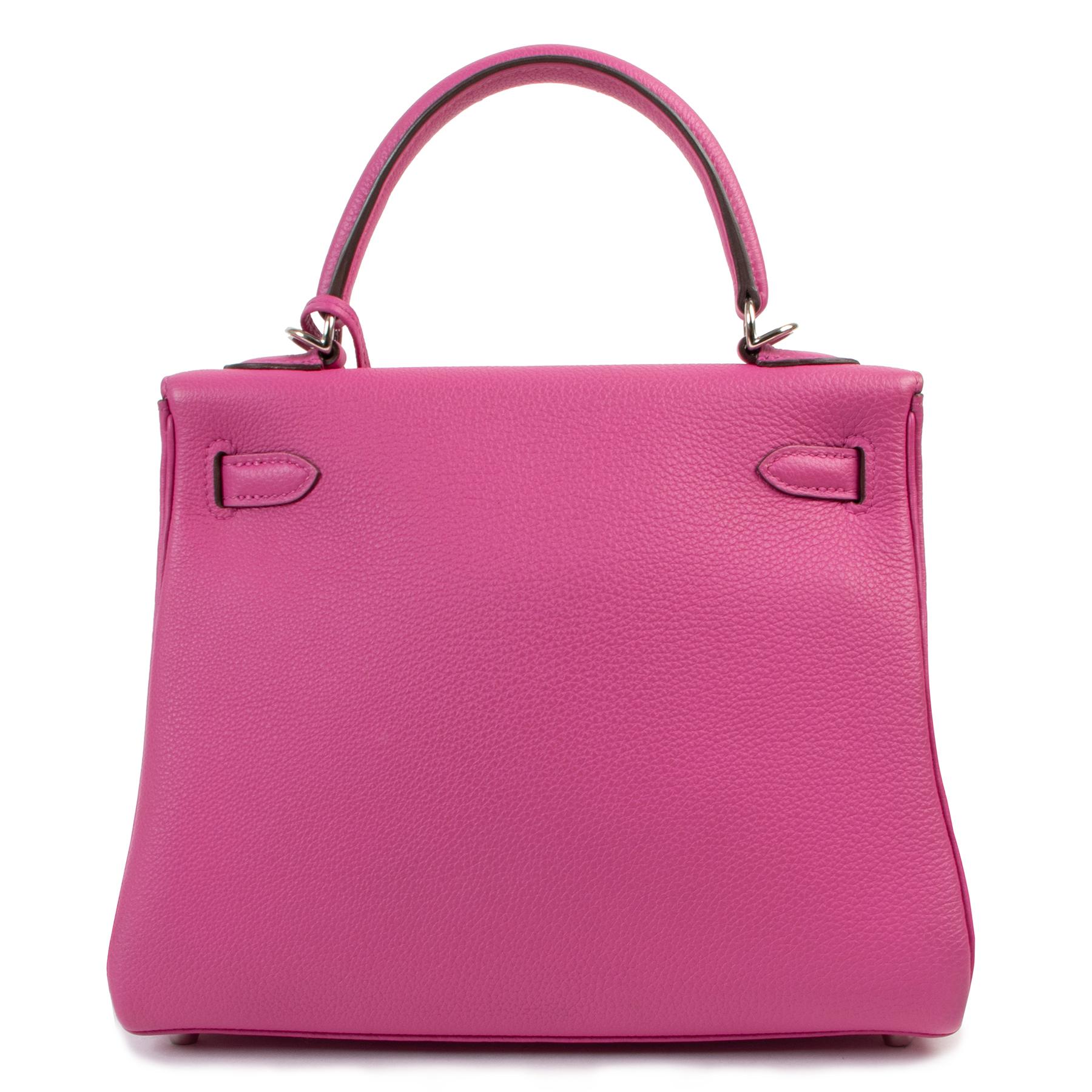 Pink Hermès Magnolia Togo Kelly 25 Retourne