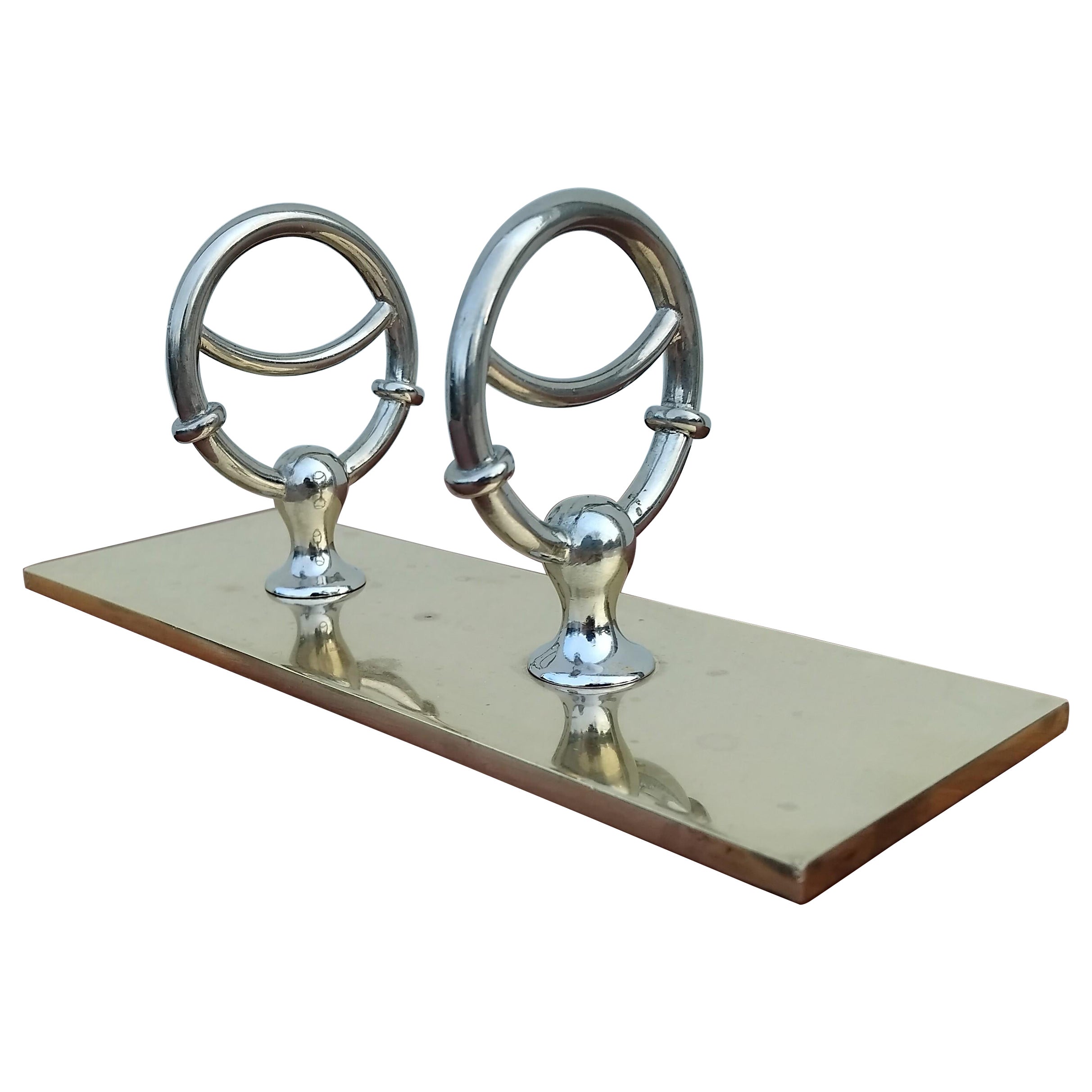 Hermès Mail Holder Book Holder Bookend Horse Bit Ravinet d
Enfert For Sale