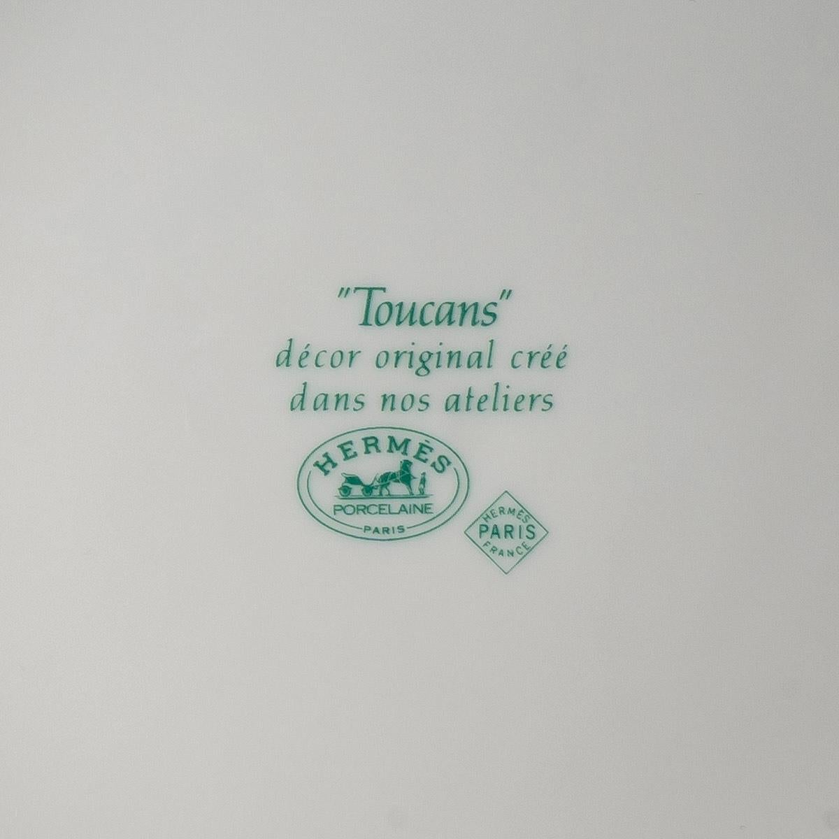 Hermes Maison - Coffee Tea Set Toucans Limoges Porcelain 18 Pieces 1