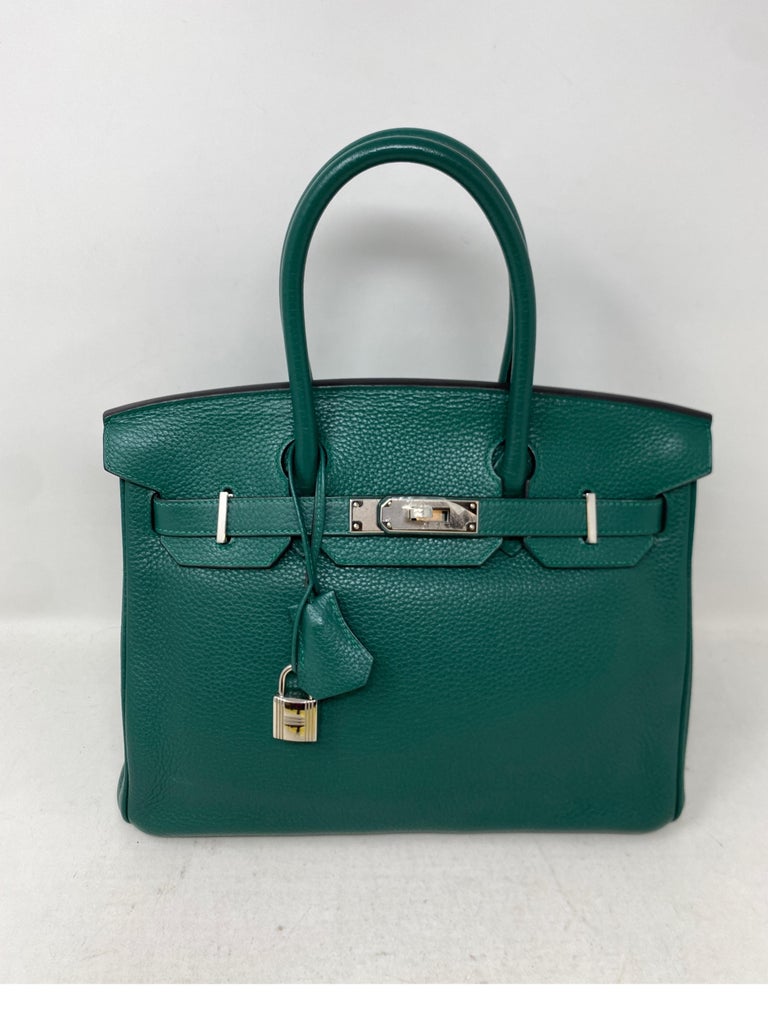 Hermes Malachite 30 Birkin Bag For Sale at 1stDibs