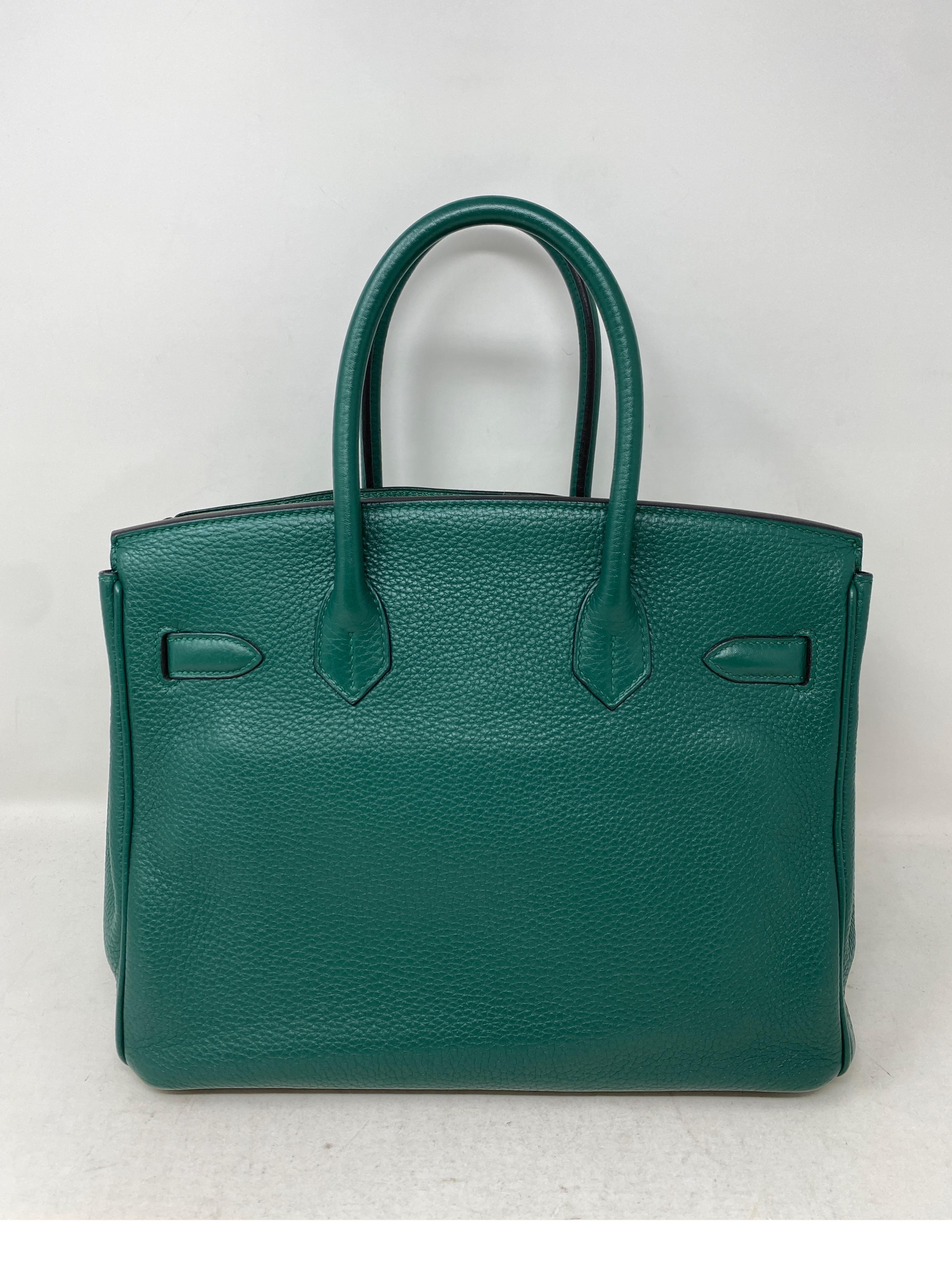 Women's or Men's Hermes Malachite 30 Birkin Bag 