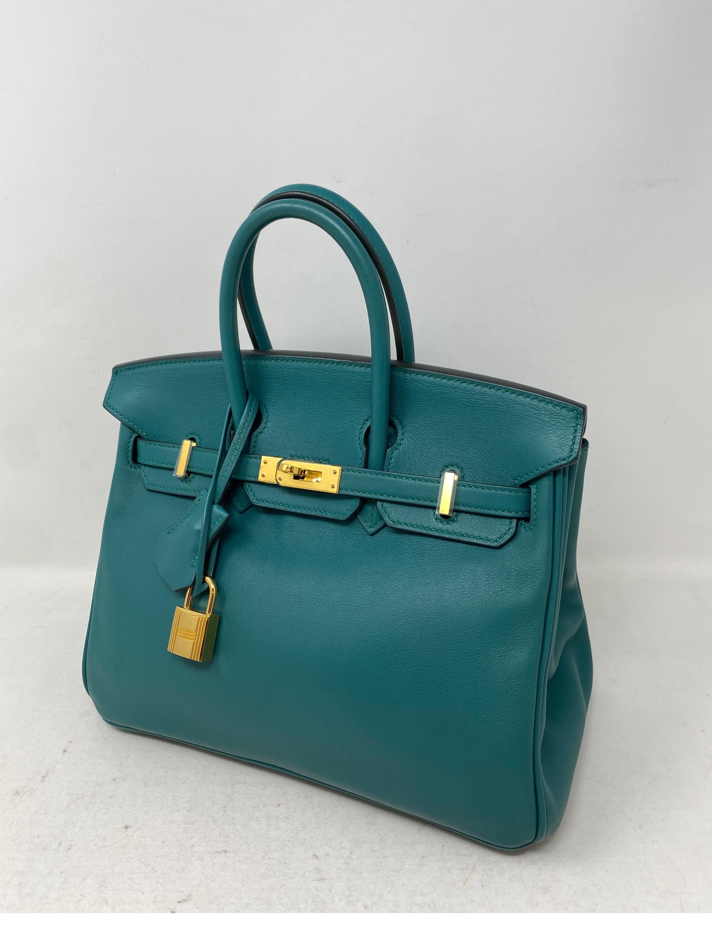 Hermes Malachite Birkin 25 Bag  10