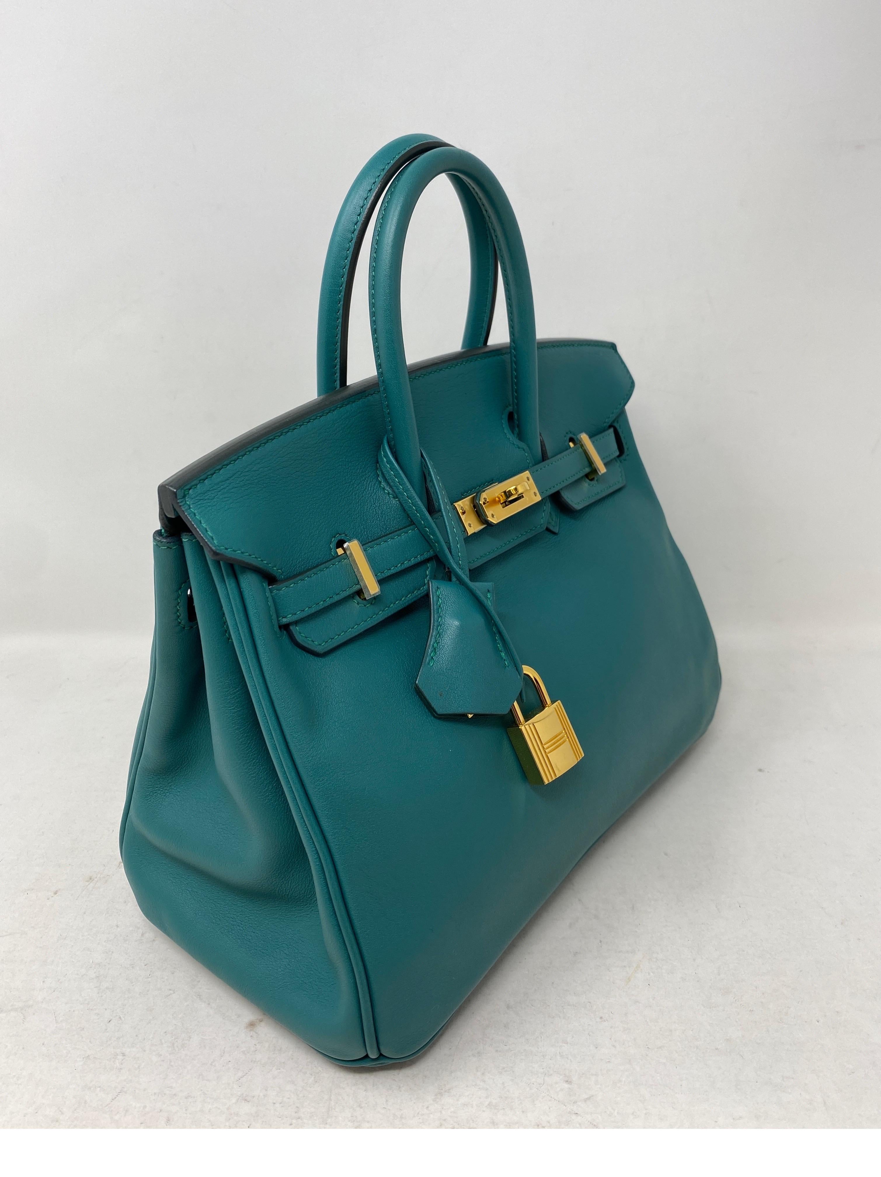 Hermes Malachite Birkin 25 Bag  11