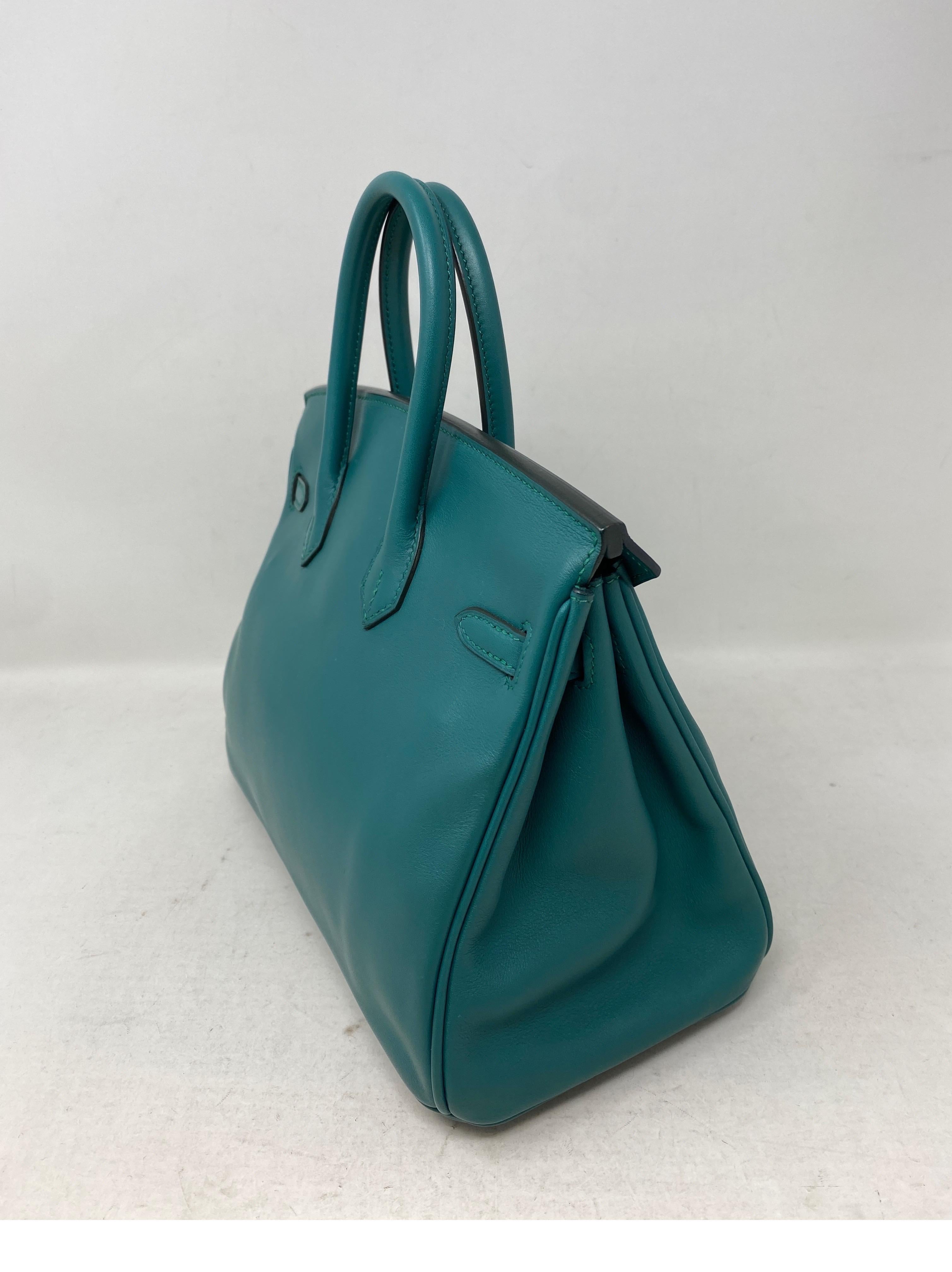 Hermes Malachite Birkin 25 Bag  14