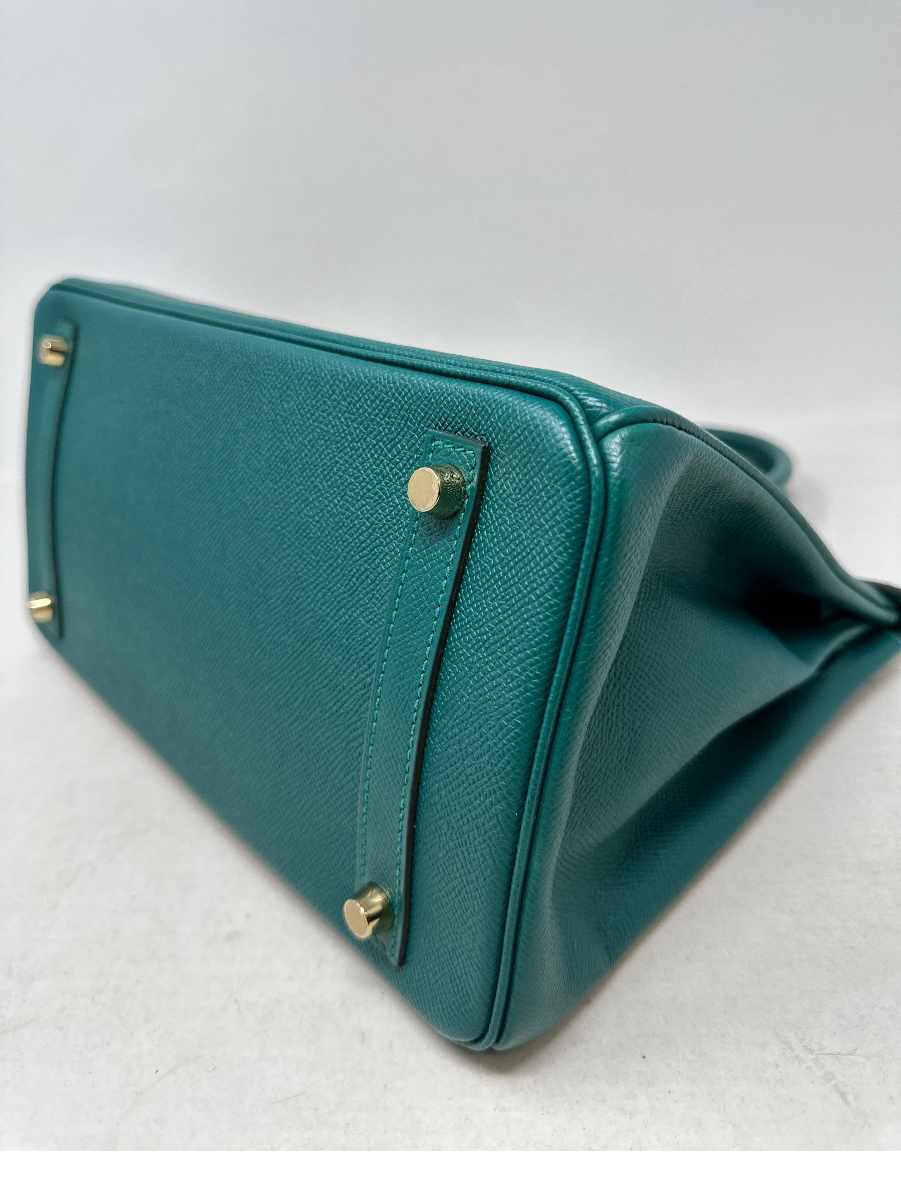 Hermes Malachite Birkin 30 Bag 5