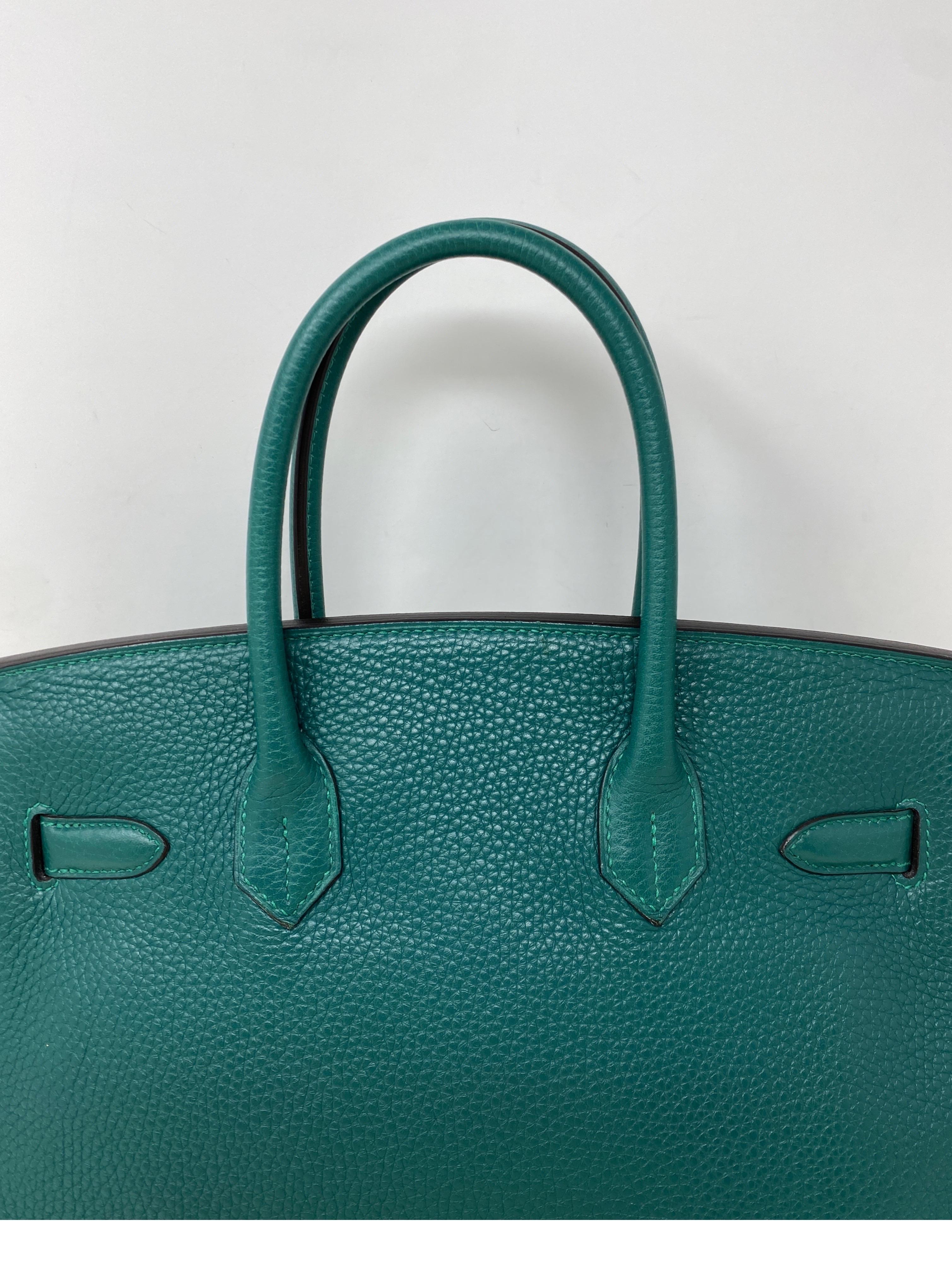 Hermes Malachite Birkin 30 Bag  10