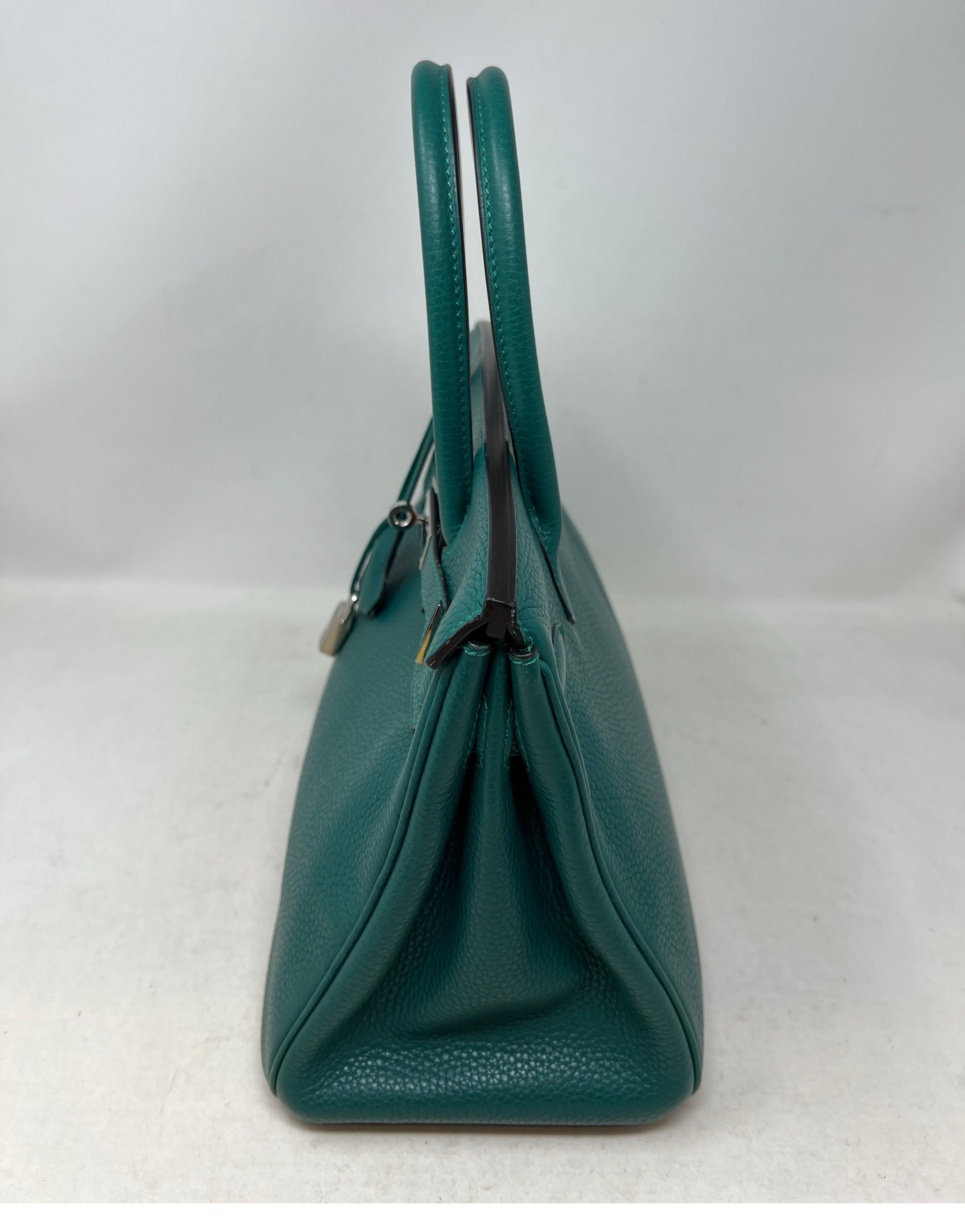 Hermes Malachite Birkin 30 Bag 13
