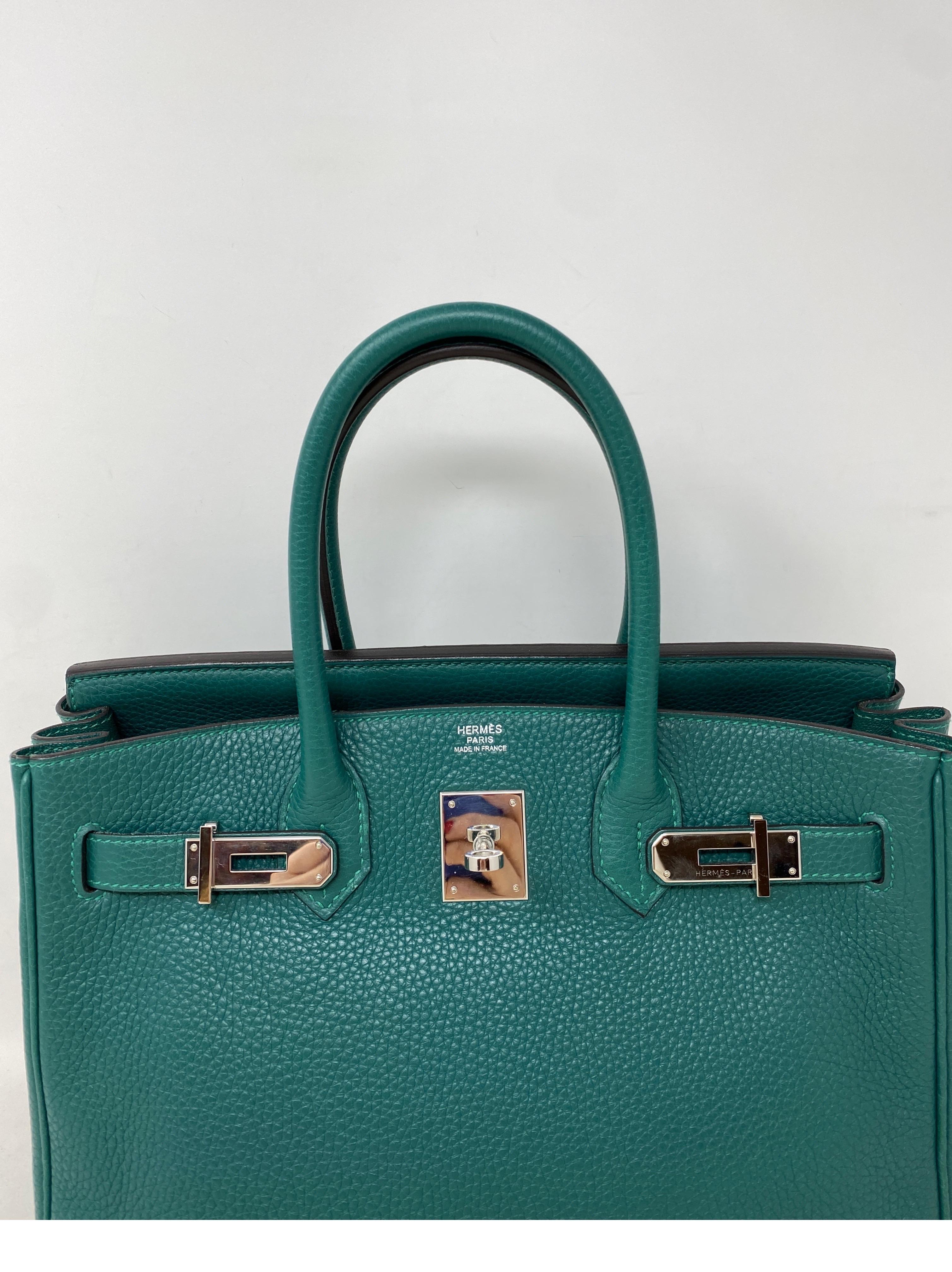 Women's or Men's Hermes Malachite Birkin 30 Bag