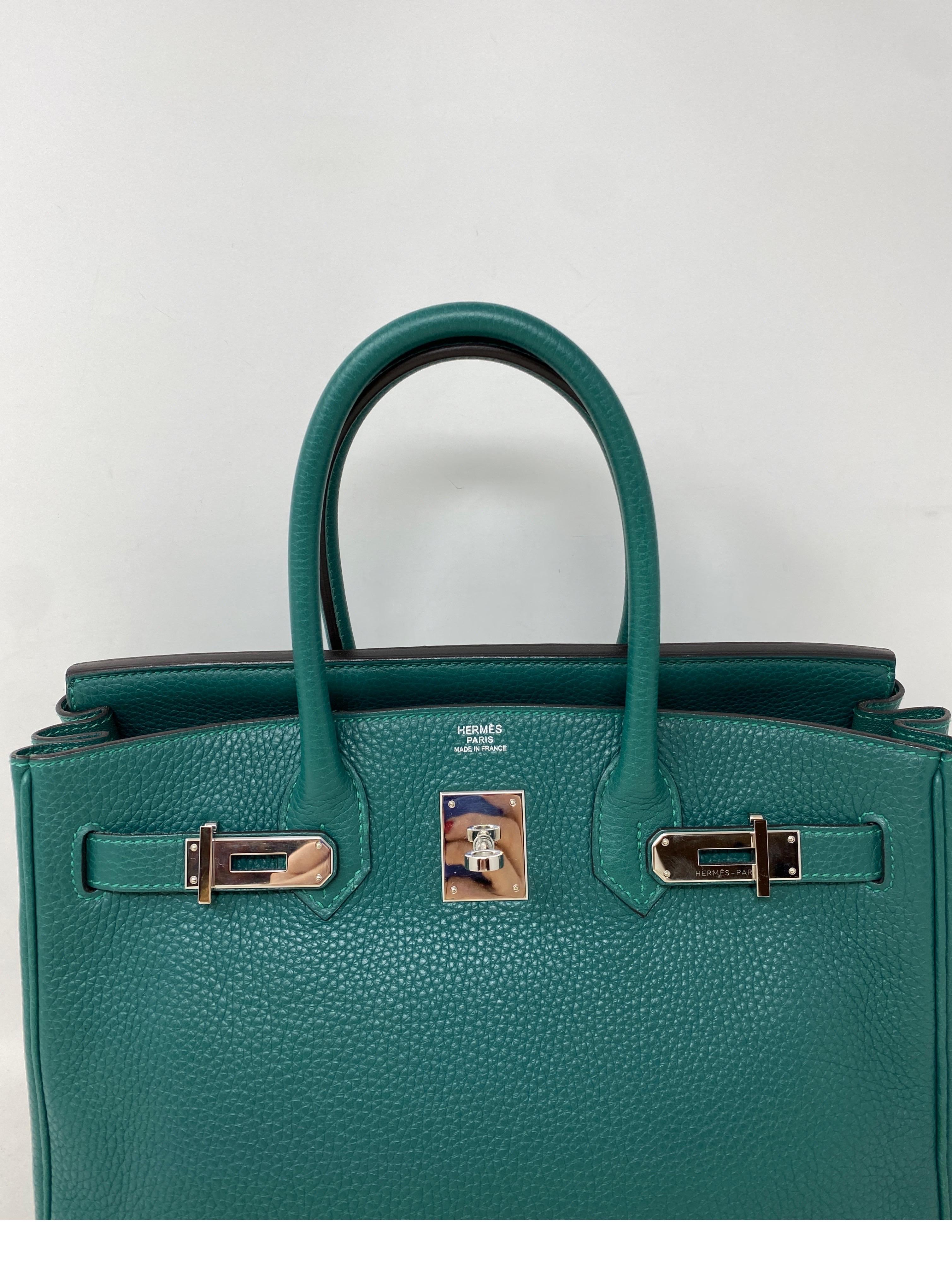 Women's or Men's Hermes Malachite Birkin 30 Bag 