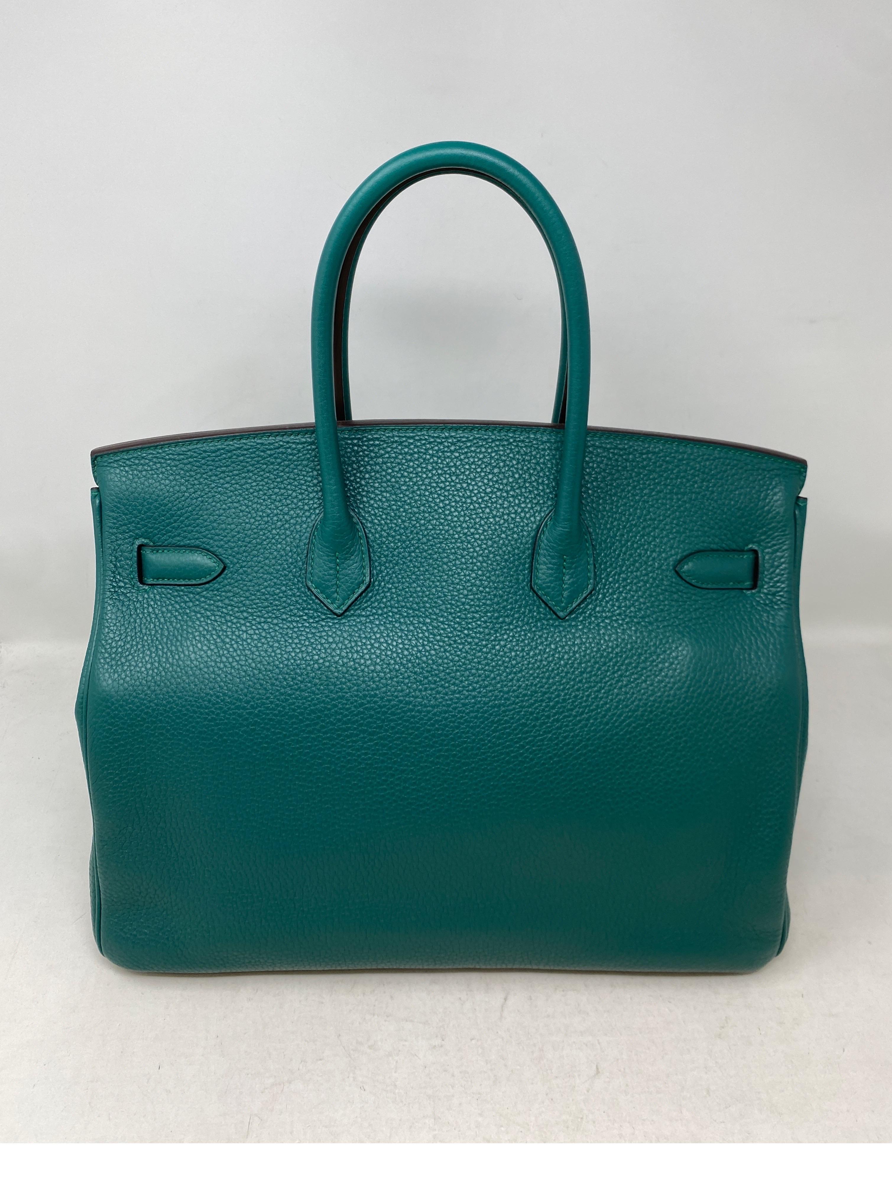 Women's or Men's Hermes Malachite Birkin 35 Bag 