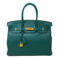 Hermes Malachite Birkin 35 Bag