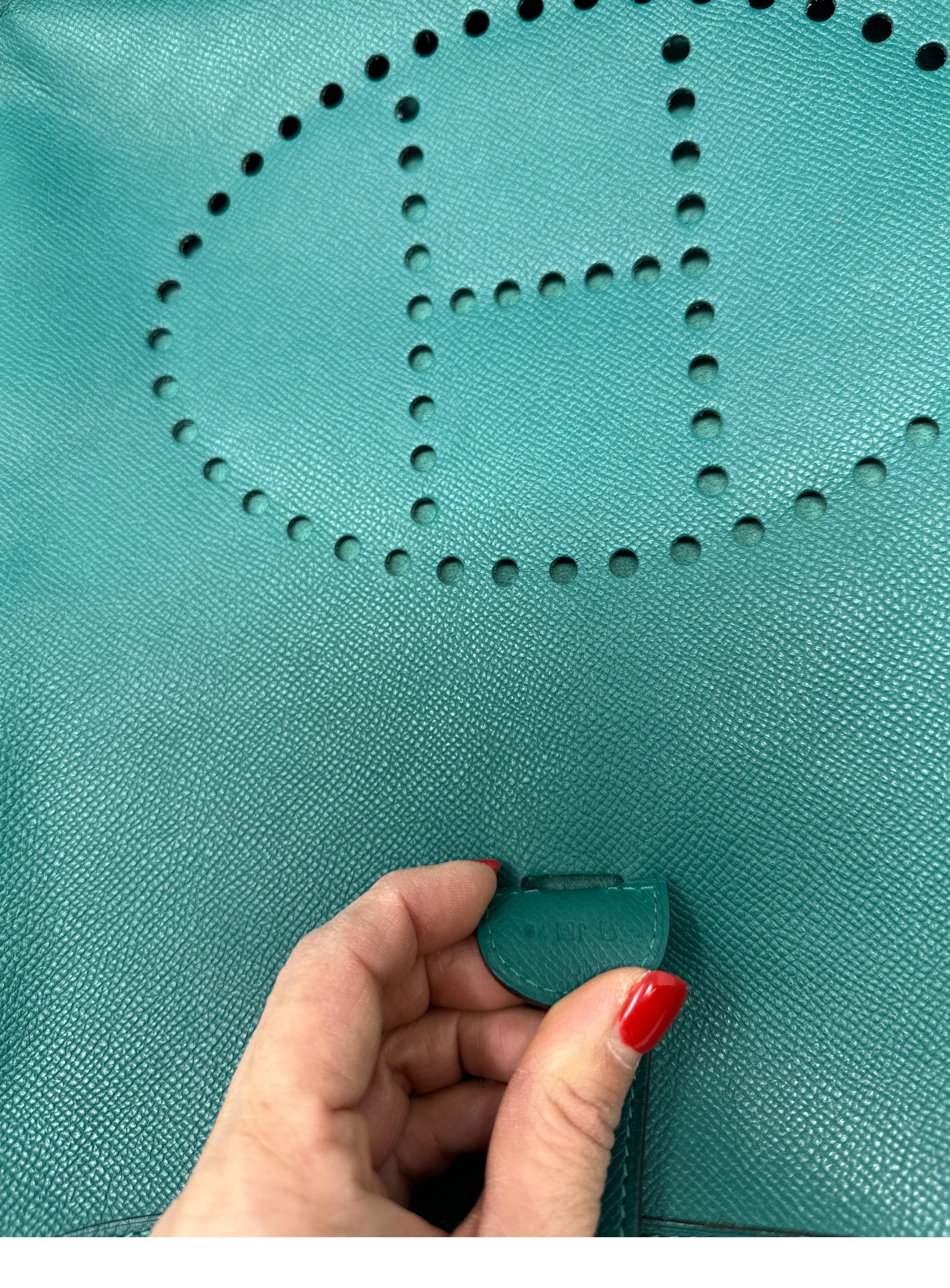 Hermes Malachite Evelyne GM Bag 10