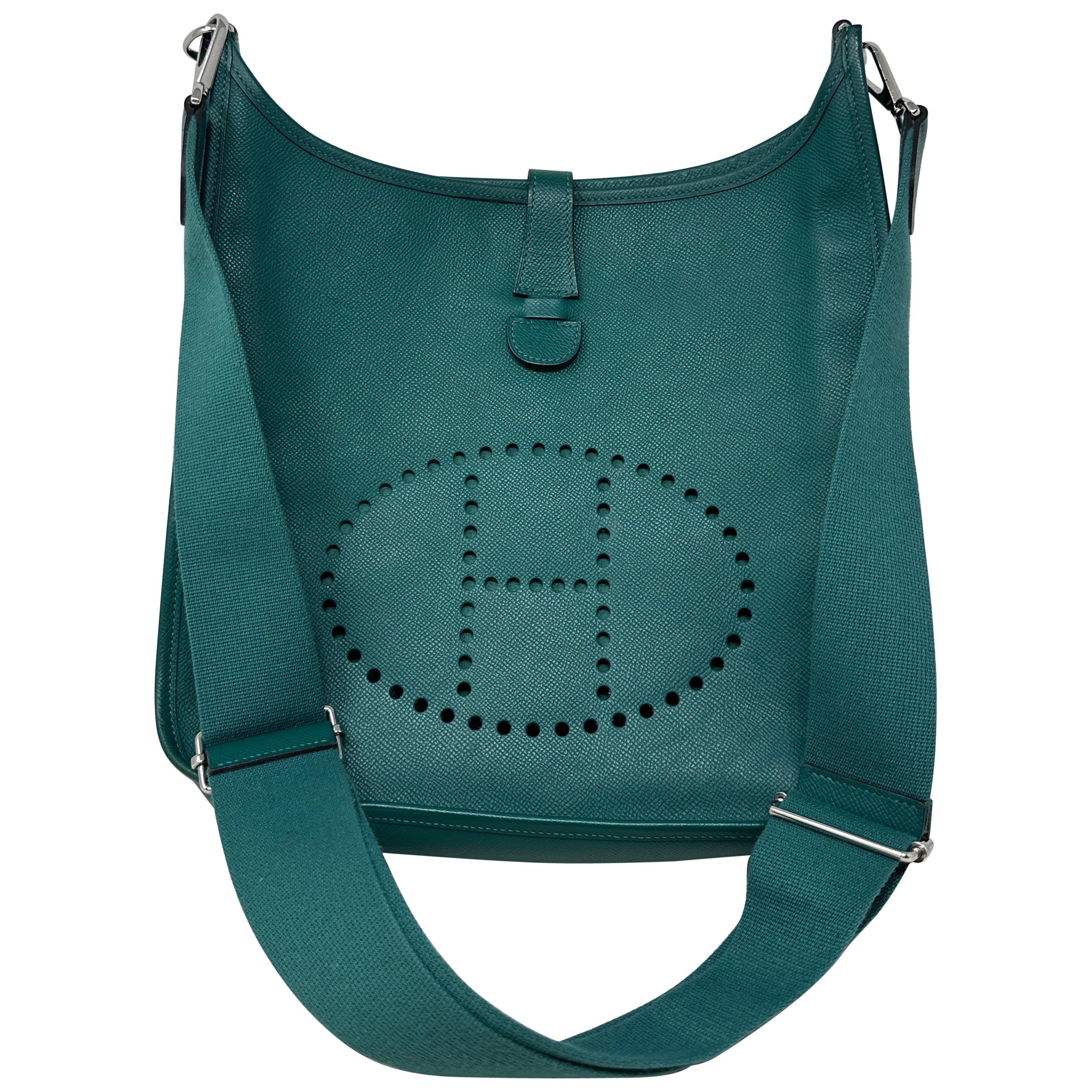 Hermes Malachite Evelyne GM Bag