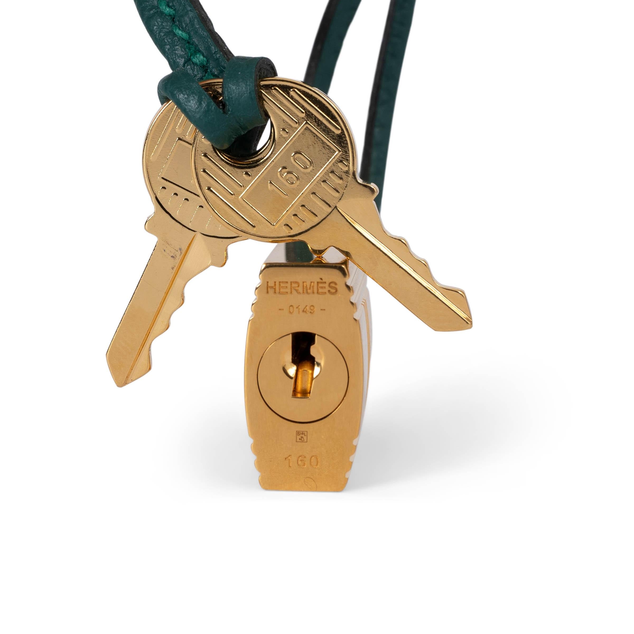 HERMES Malachite green Togo leather BIRKIN 30 Bag Ghw For Sale 3
