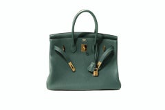 Hermès Malachite Togo 35 cm Birkin Bag