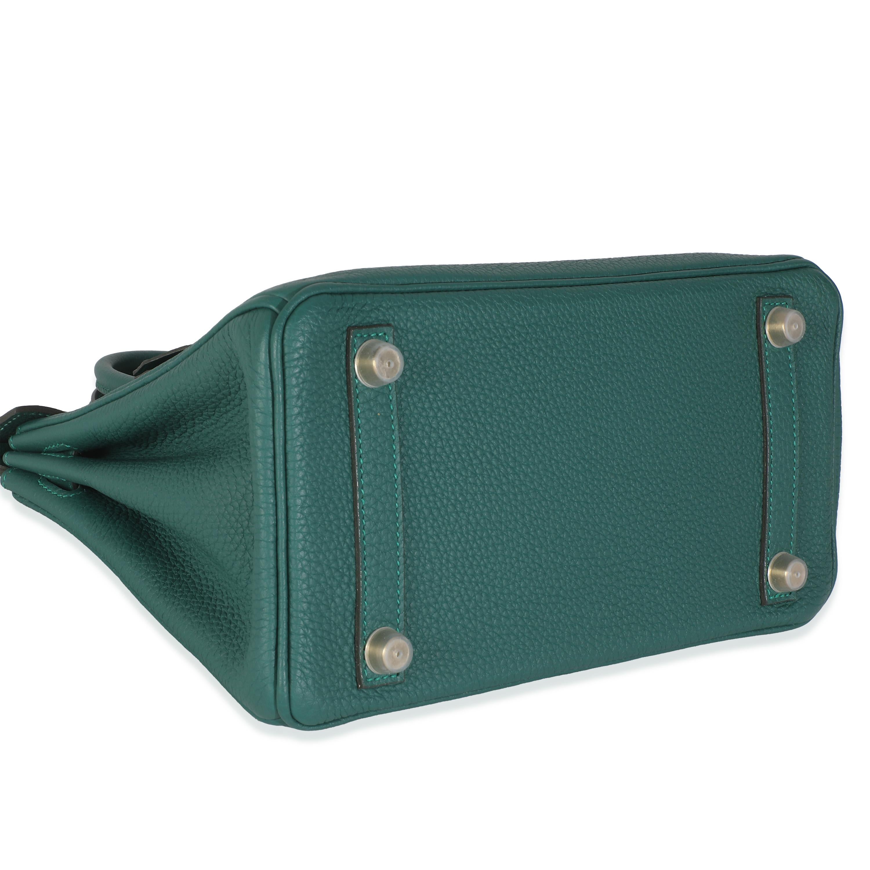 Hermès Malachite Togo Birkin 25 GHW For Sale 2