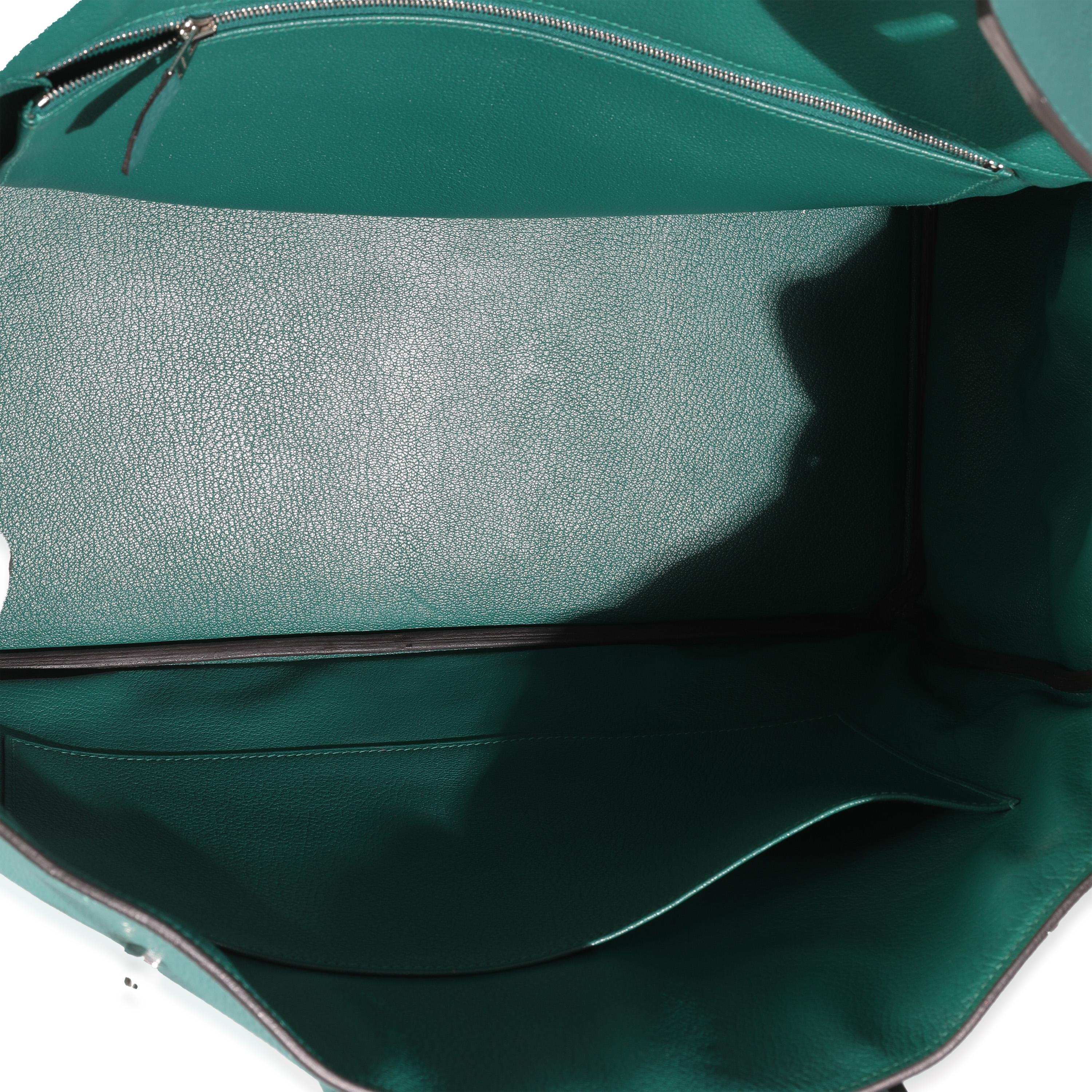 Hermès Malachite Togo Birkin 40 PHW For Sale 2