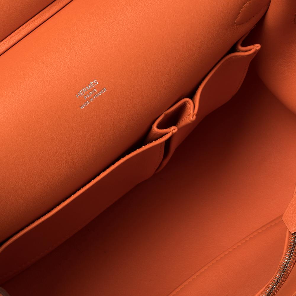 Hermes Mango Swift Leather Palladium Hardware Jypsiere 28 Bag In Good Condition In Dubai, Al Qouz 2