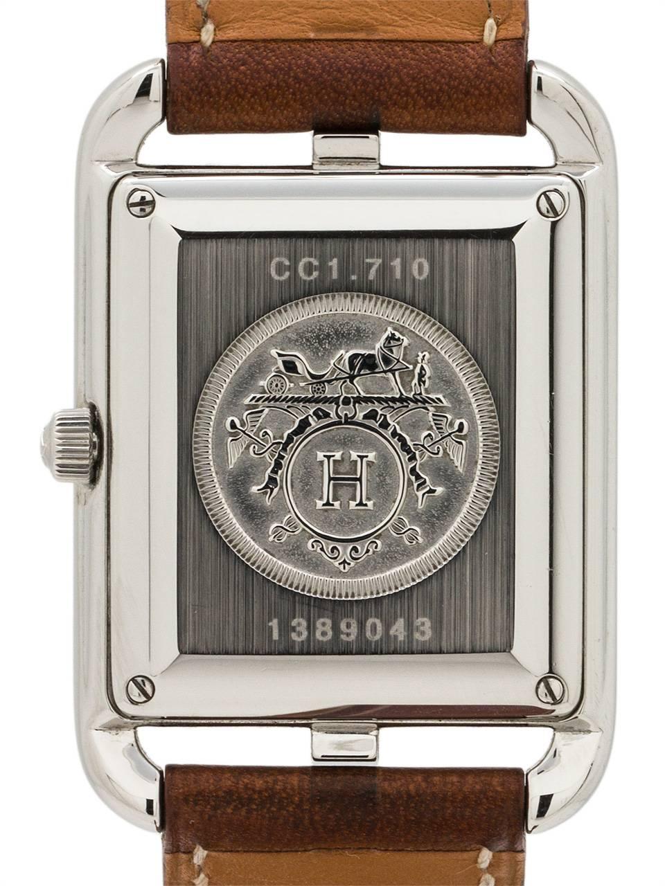 Men's Hermes Man’s Cape Cod Stainless Steel Double Strapm, circa 2000s