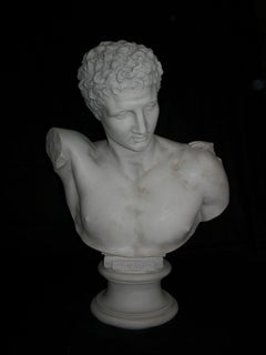 Hermes Marble Bust Sculpture, 20th Century