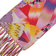 Hermes Marble Silk Fringed Muffler