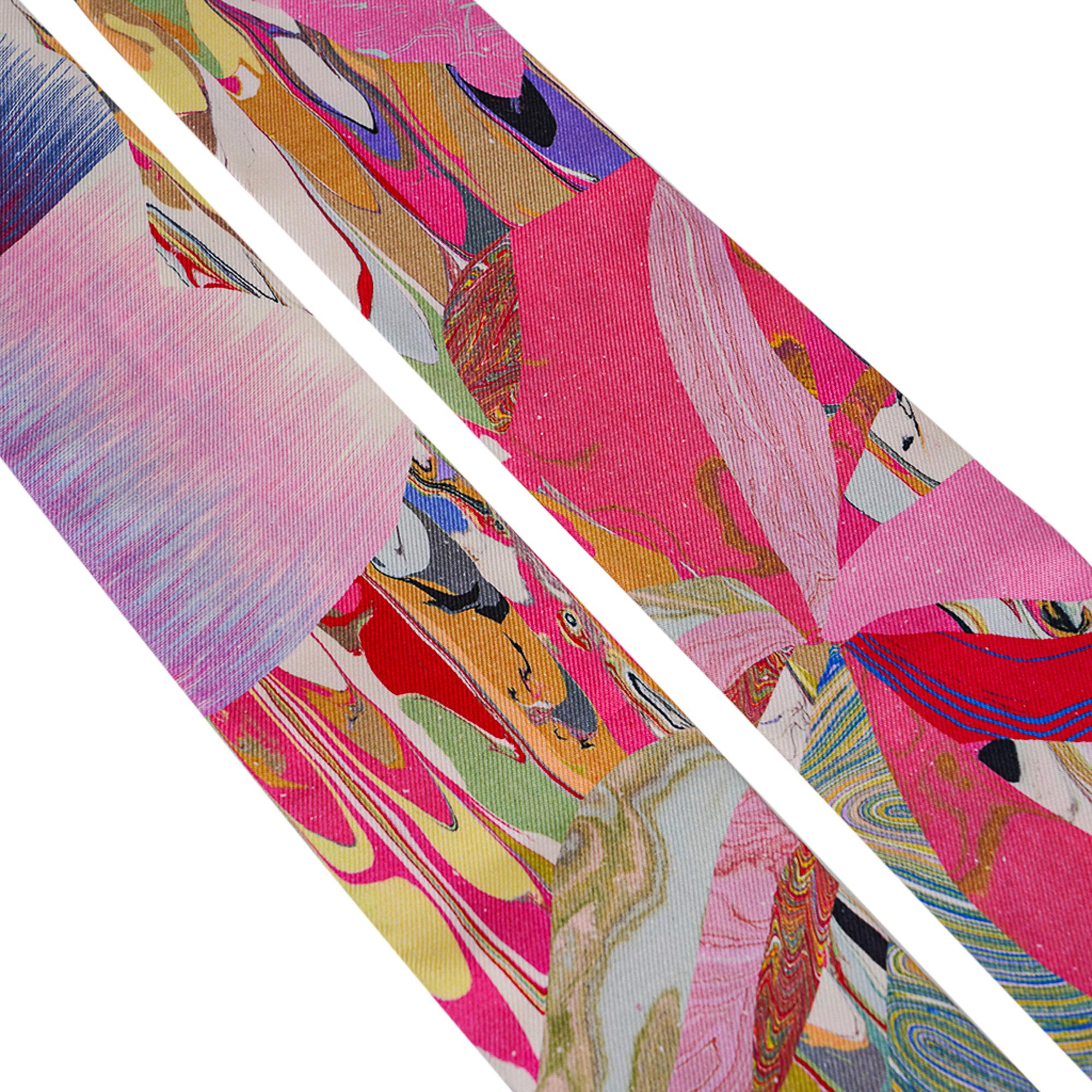 Marrone Hermes Marble Silk Twilly Edizione Limitata Set di Due