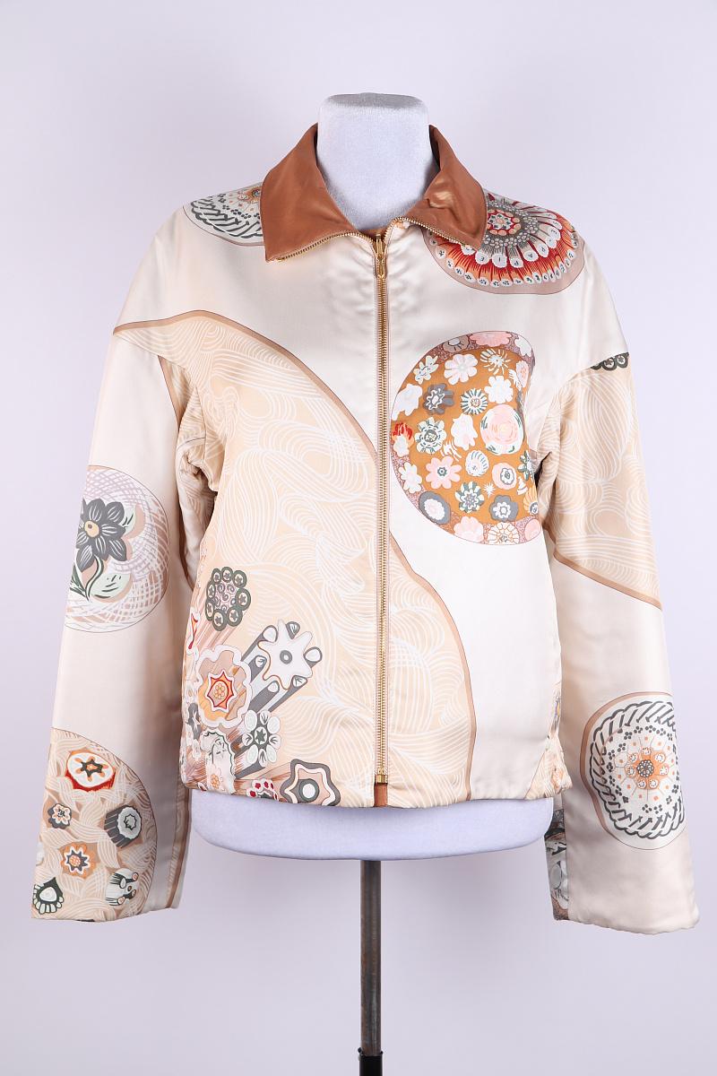 Hermès Margiela Era Wendbare Seidenjacke Damen im Angebot