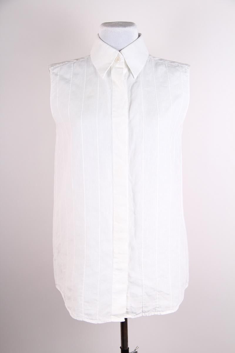 Hermes Margiela ärmelloses Leinenhemd im Zustand „Hervorragend“ im Angebot in Алматинский Почтамт, KZ