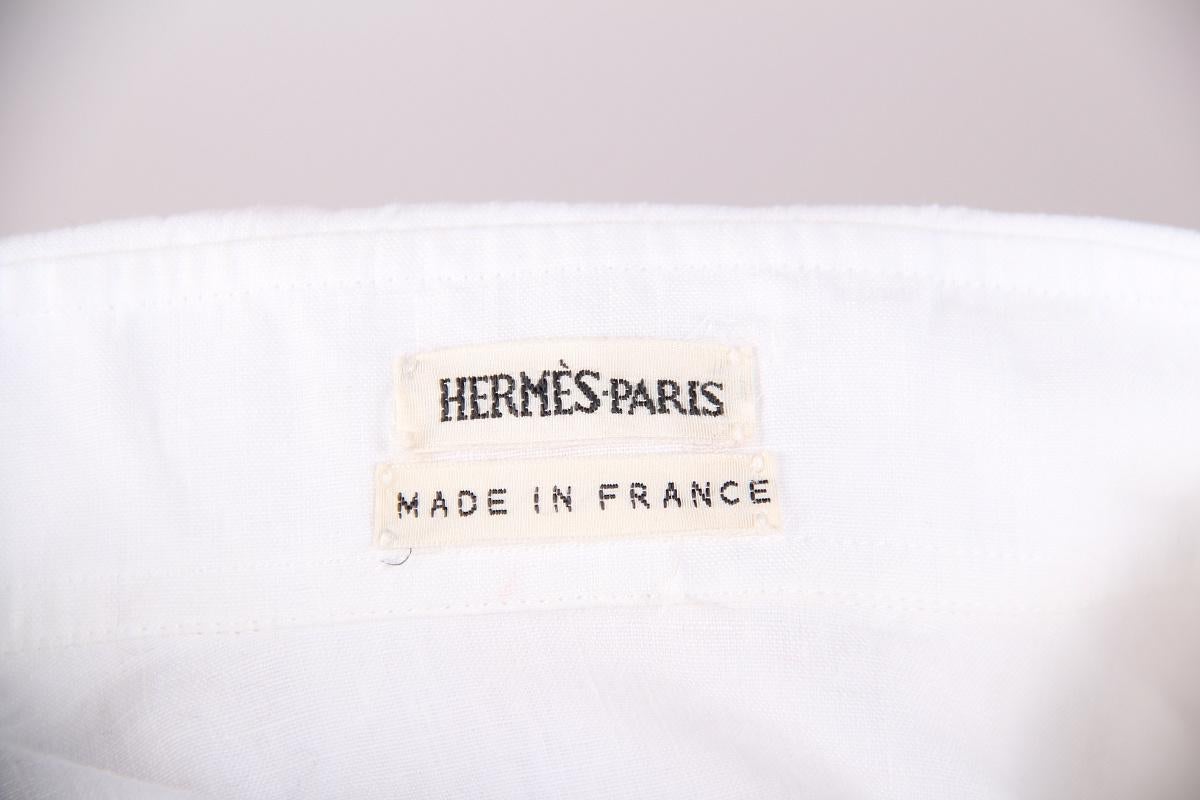 Hermes Margiela ärmelloses Leinenhemd im Angebot 3