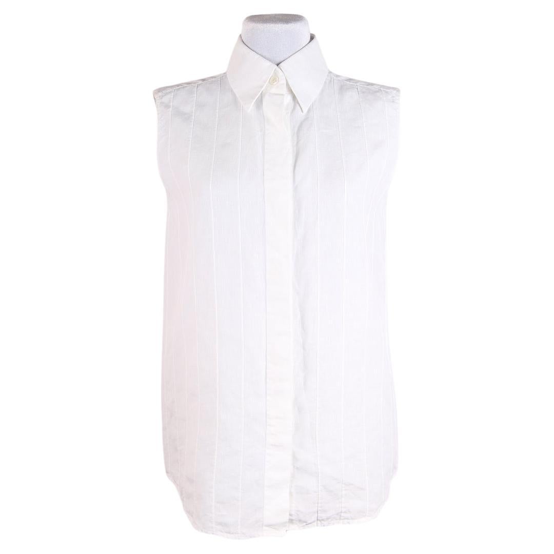 Hermes Margiela sleeveless linen shirt