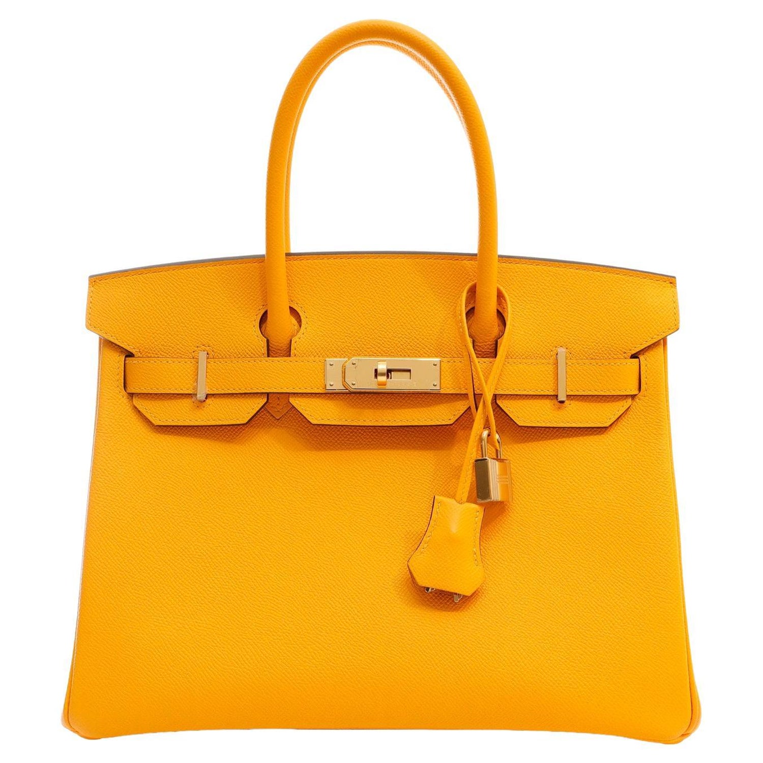 HERMES BIRKIN 25 JAUNE POUSSIN swift leather gold hardware at 1stDibs