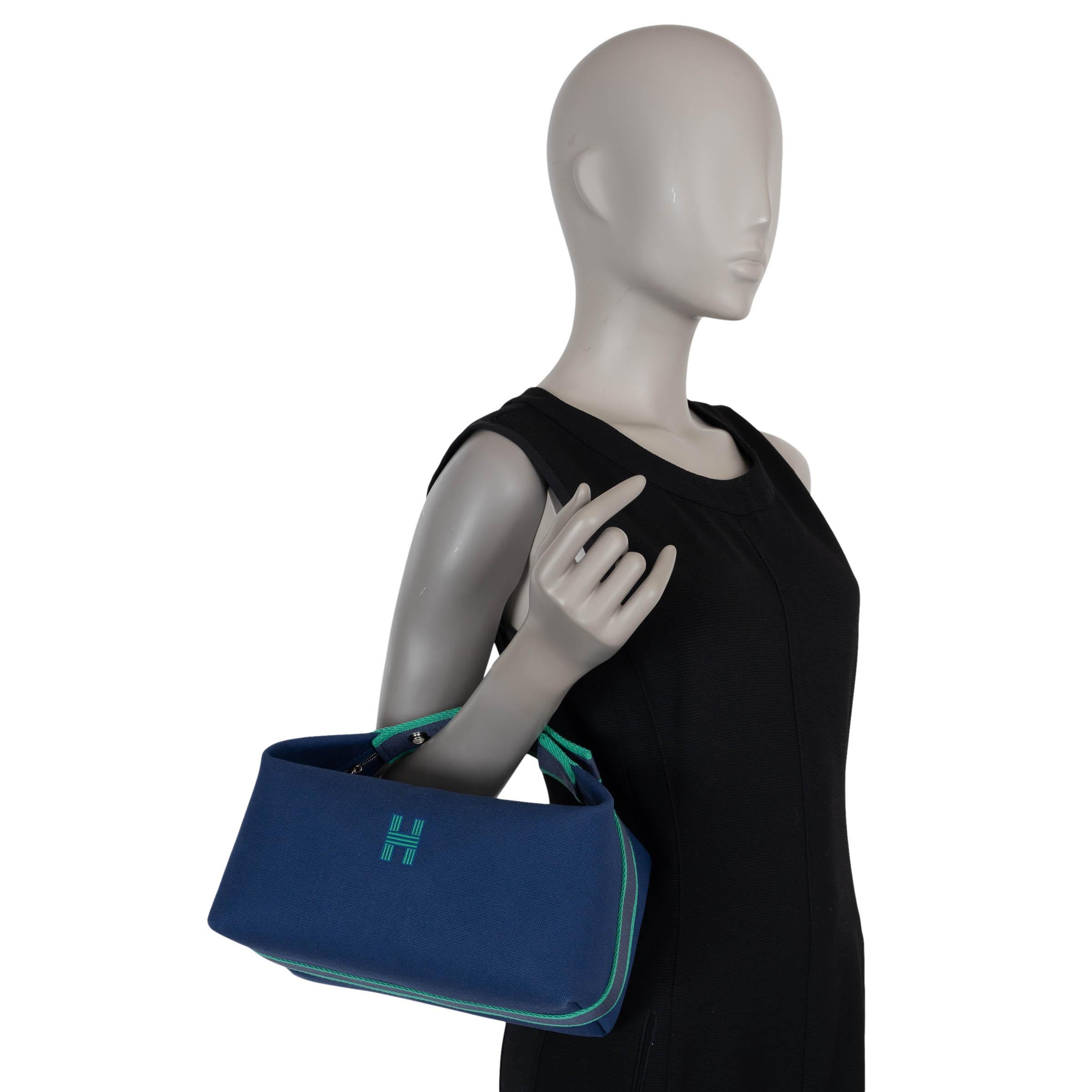 HERMES Marine blue canvas 2024 BRIDE-A-BRAC PM Case Bag For Sale 6