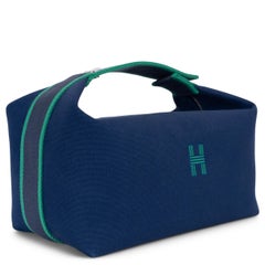 HERMES Marine blue canvas 2024 BRIDE-A-BRAC PM Case Bag