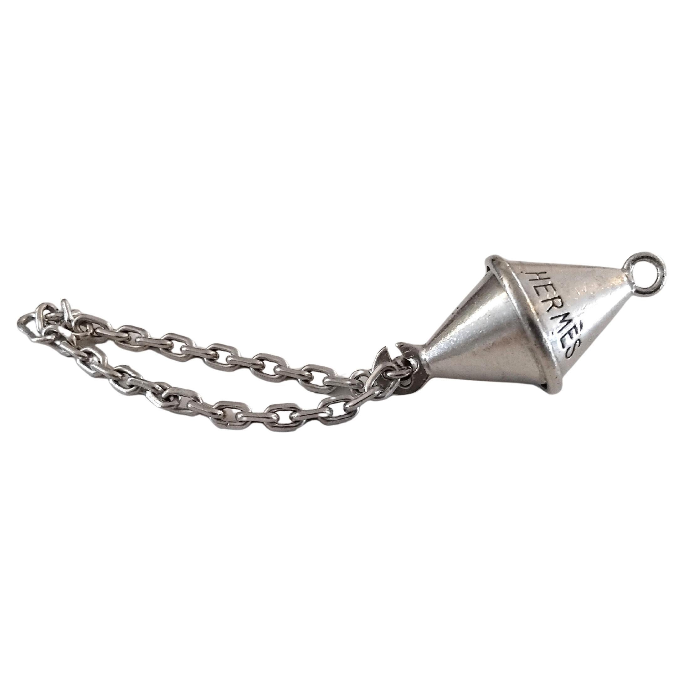 Hermès Marine Buoy Silver Key Holder Key Chain Navy Theme For Sale 8