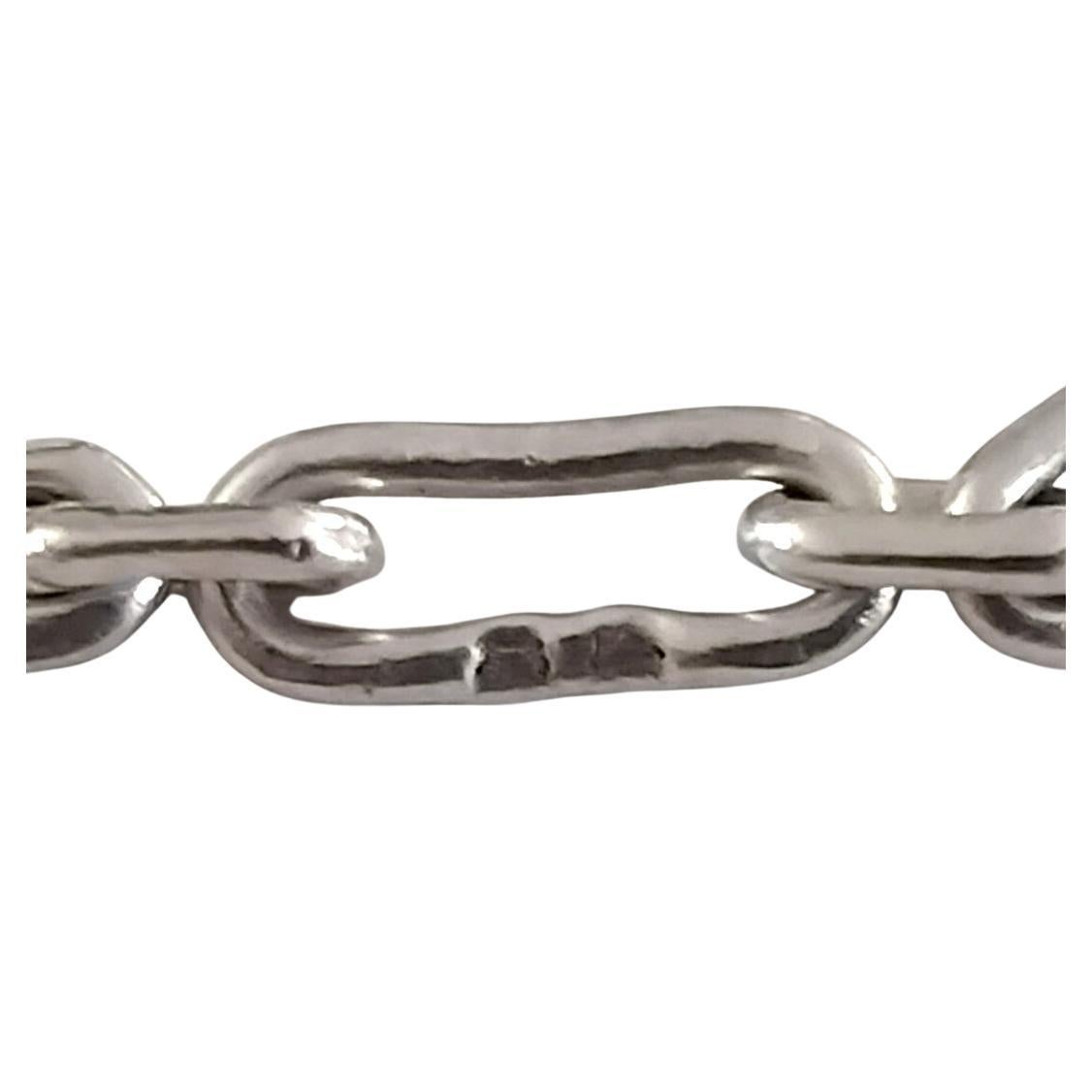 Women's or Men's Hermès Marine Buoy Silver Key Holder Key Chain Navy Theme For Sale